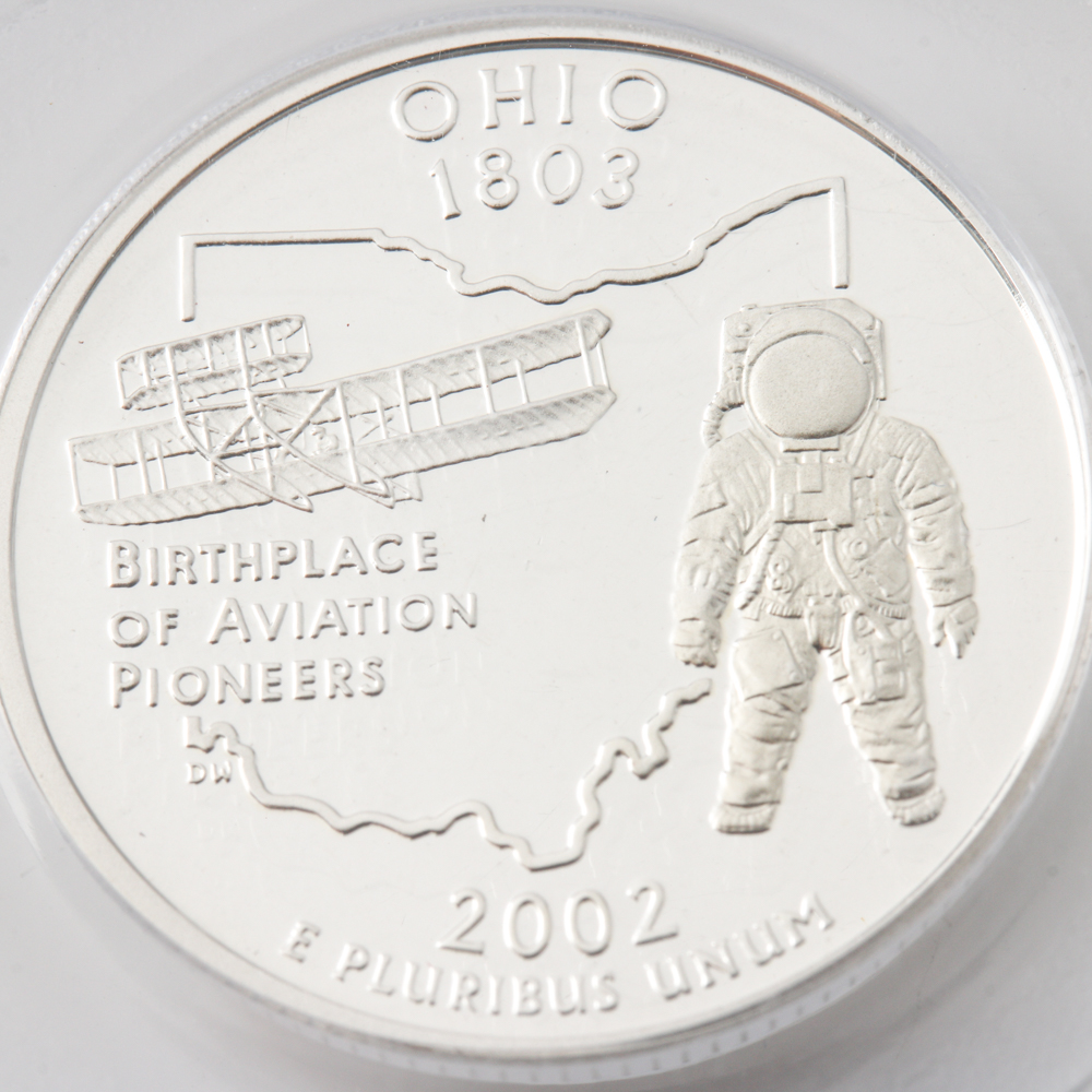 Graded PR 69 DCAM (by PCGS) 2002-S Silver Proof Ohio State Quarter
