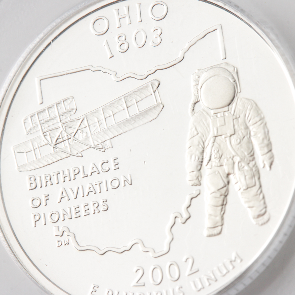 Graded PR 69 DCAM (by PCGS) 2002-S Silver Proof Ohio State Quarter