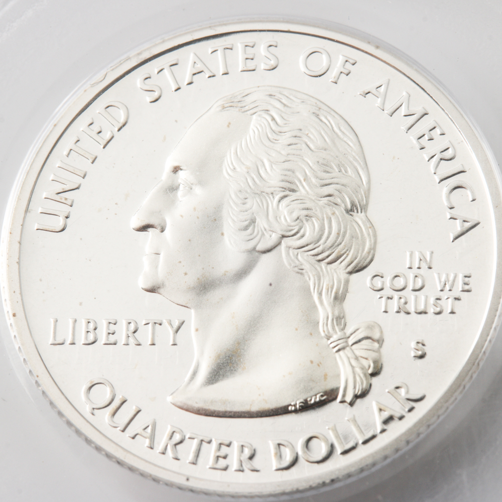 Graded PR 69 DCAM (by PCGS) 2002-S Silver Proof Ohio State Quarter