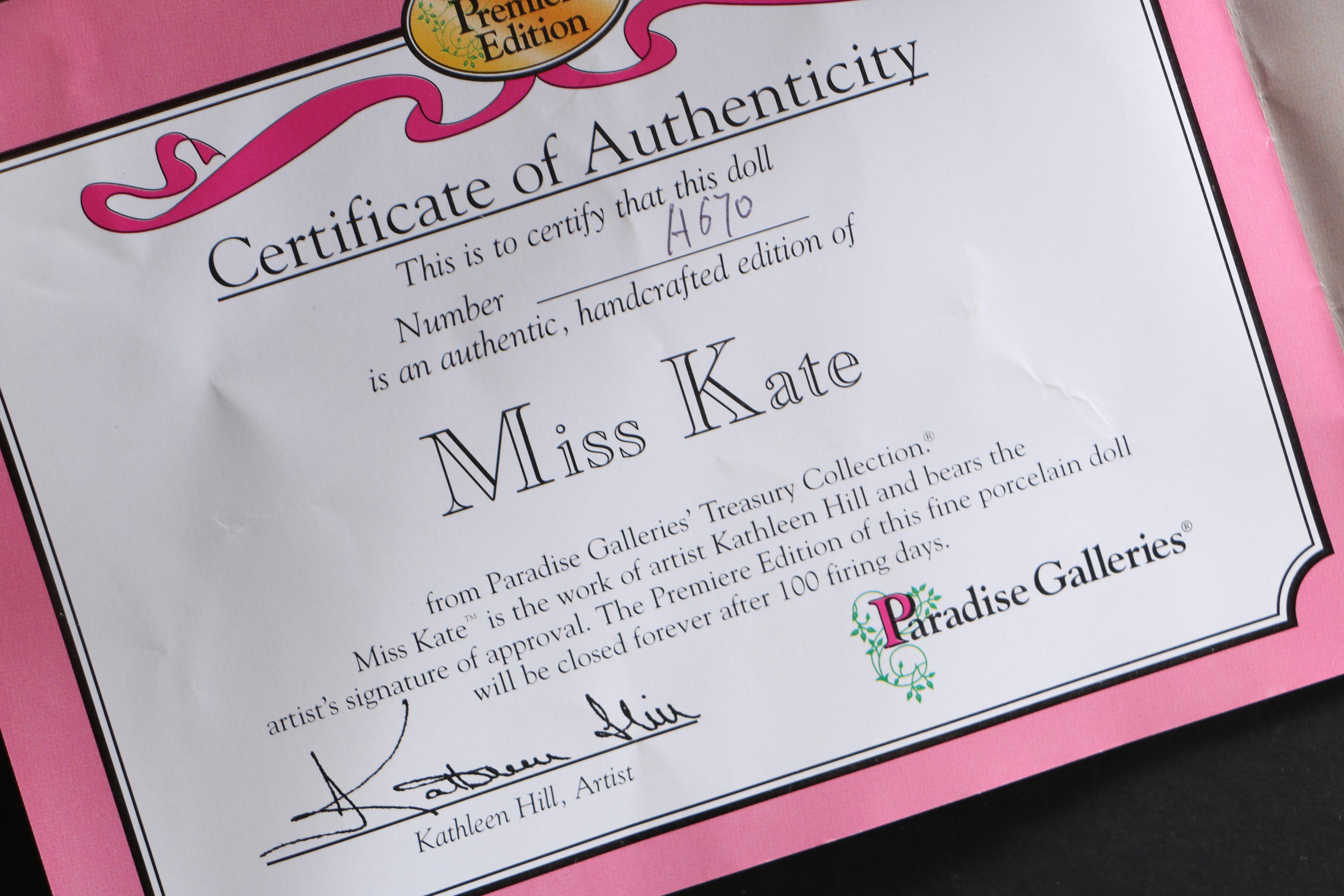 Premiere Edition "Miss Kate" Doll