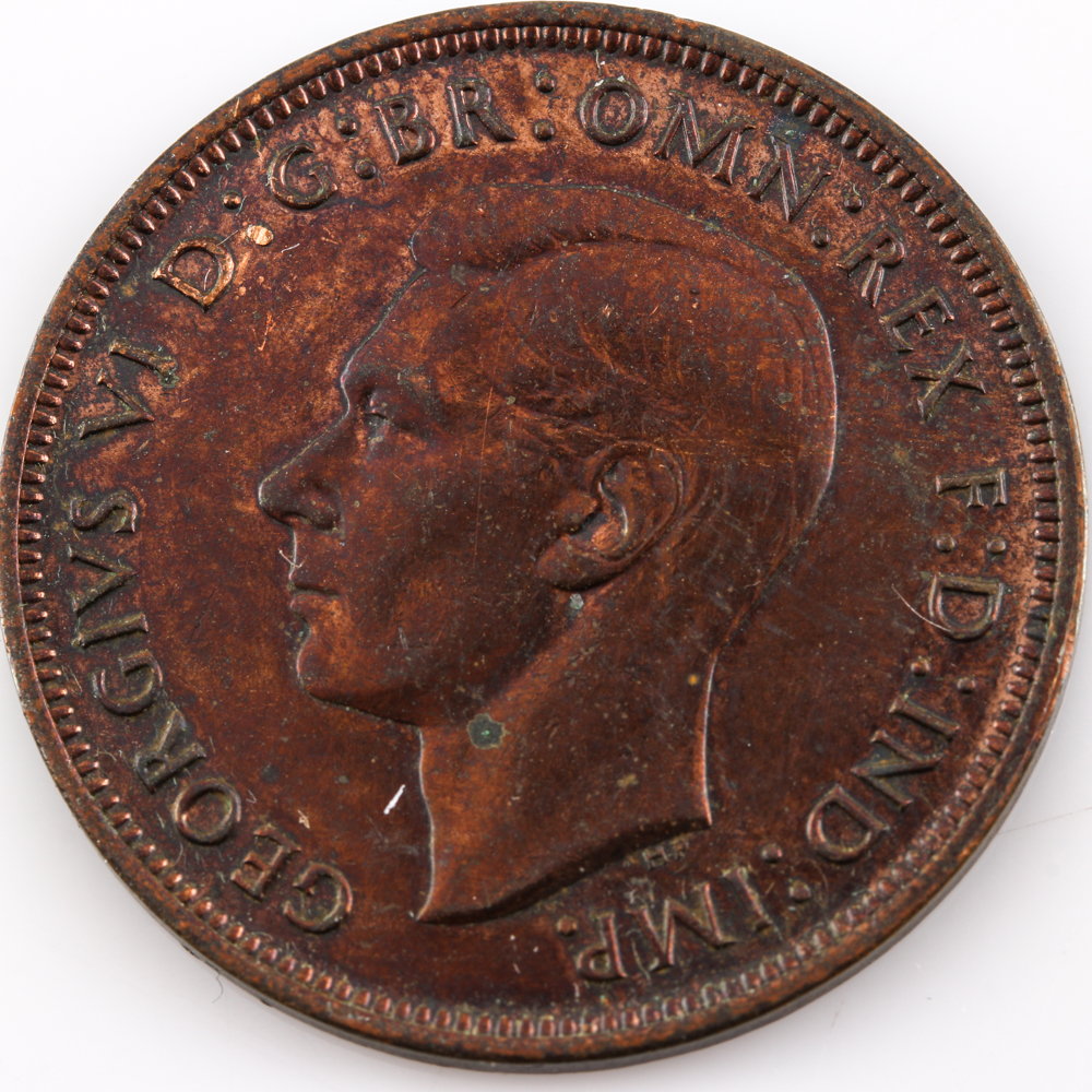 Group of (15) Pennies From Great Britain and Ireland 1940-1967