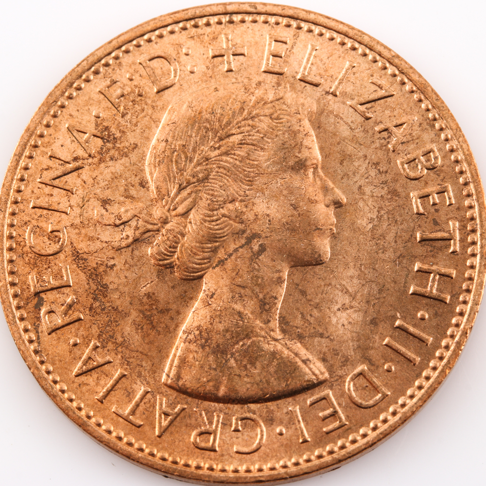 Group of (15) Pennies From Great Britain and Ireland 1940-1967