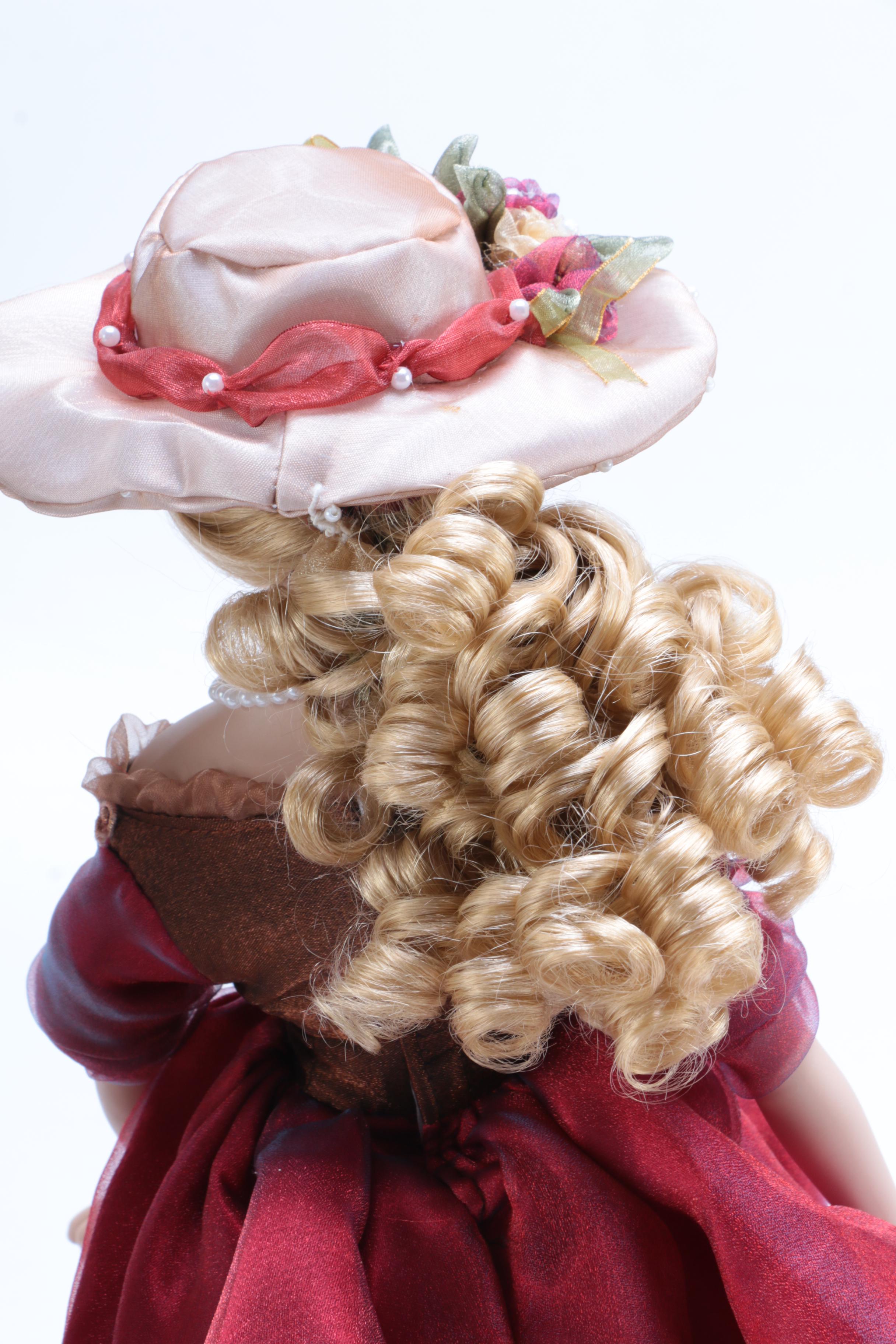 Pair of Victorian Style Porcelain Dolls