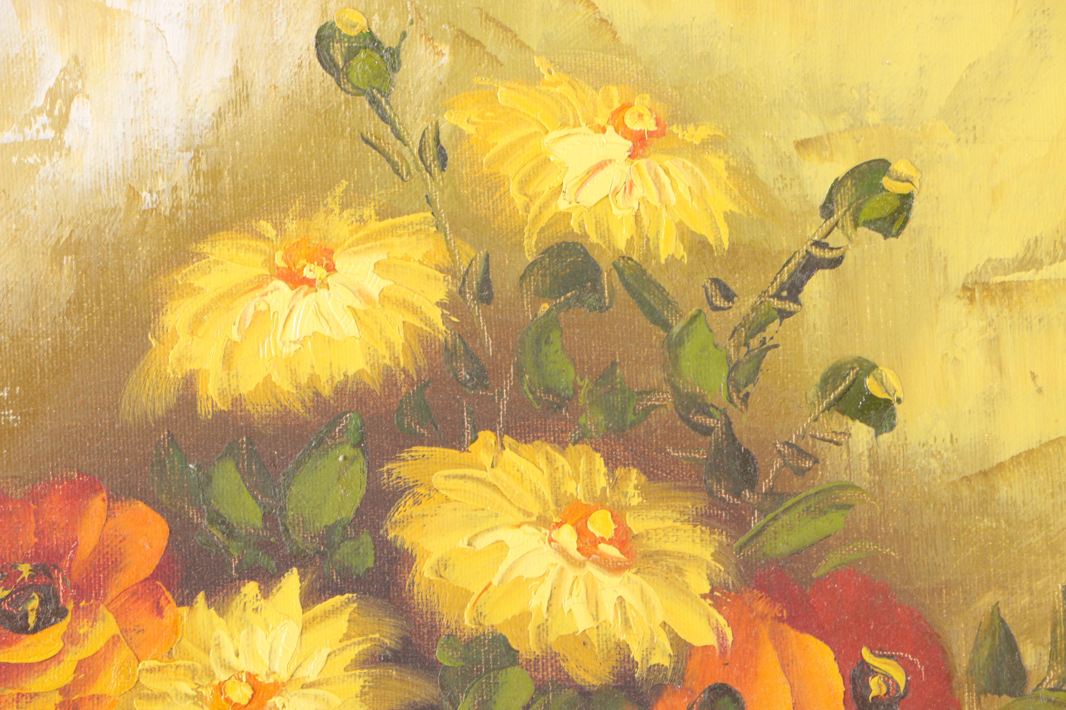 R. Pasanault Oil Painting on Canvas of Still Life