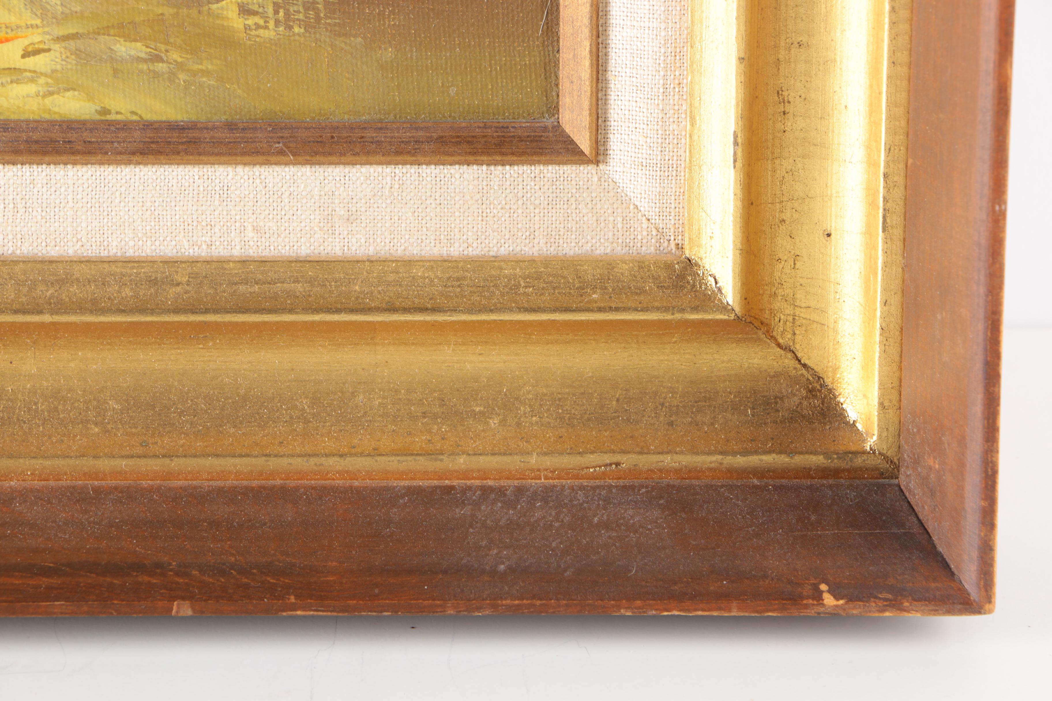 R. Pasanault Oil Painting on Canvas of Still Life