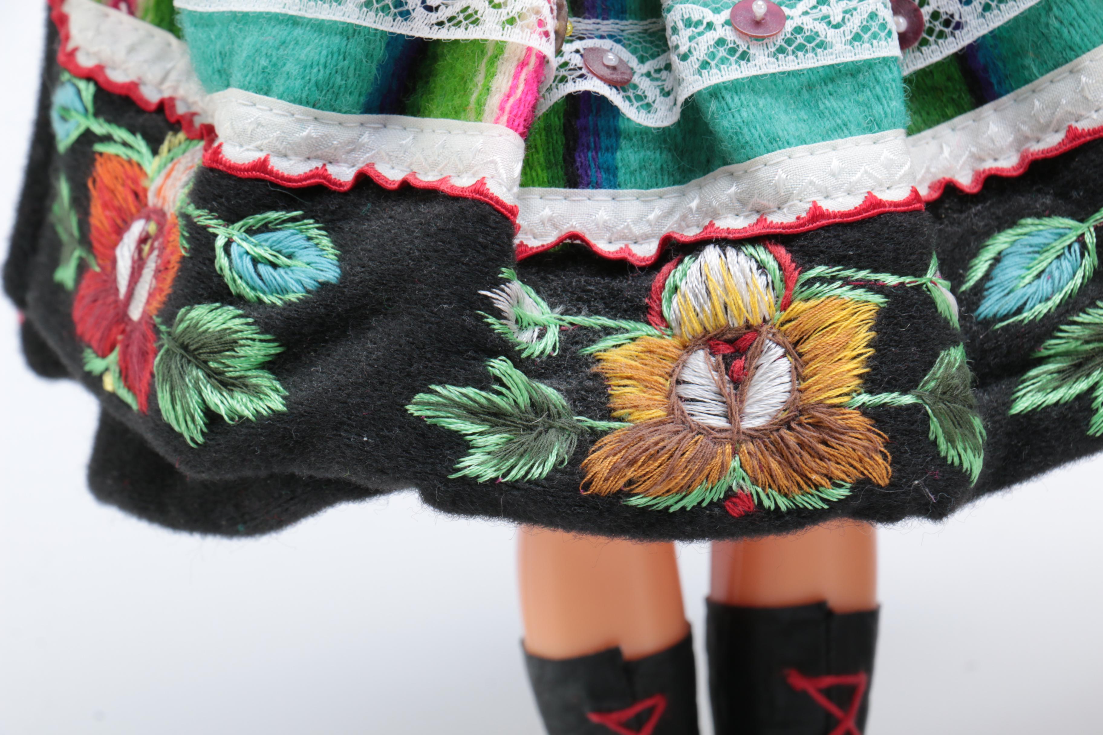 Four Polish Lowiczanka Dolls