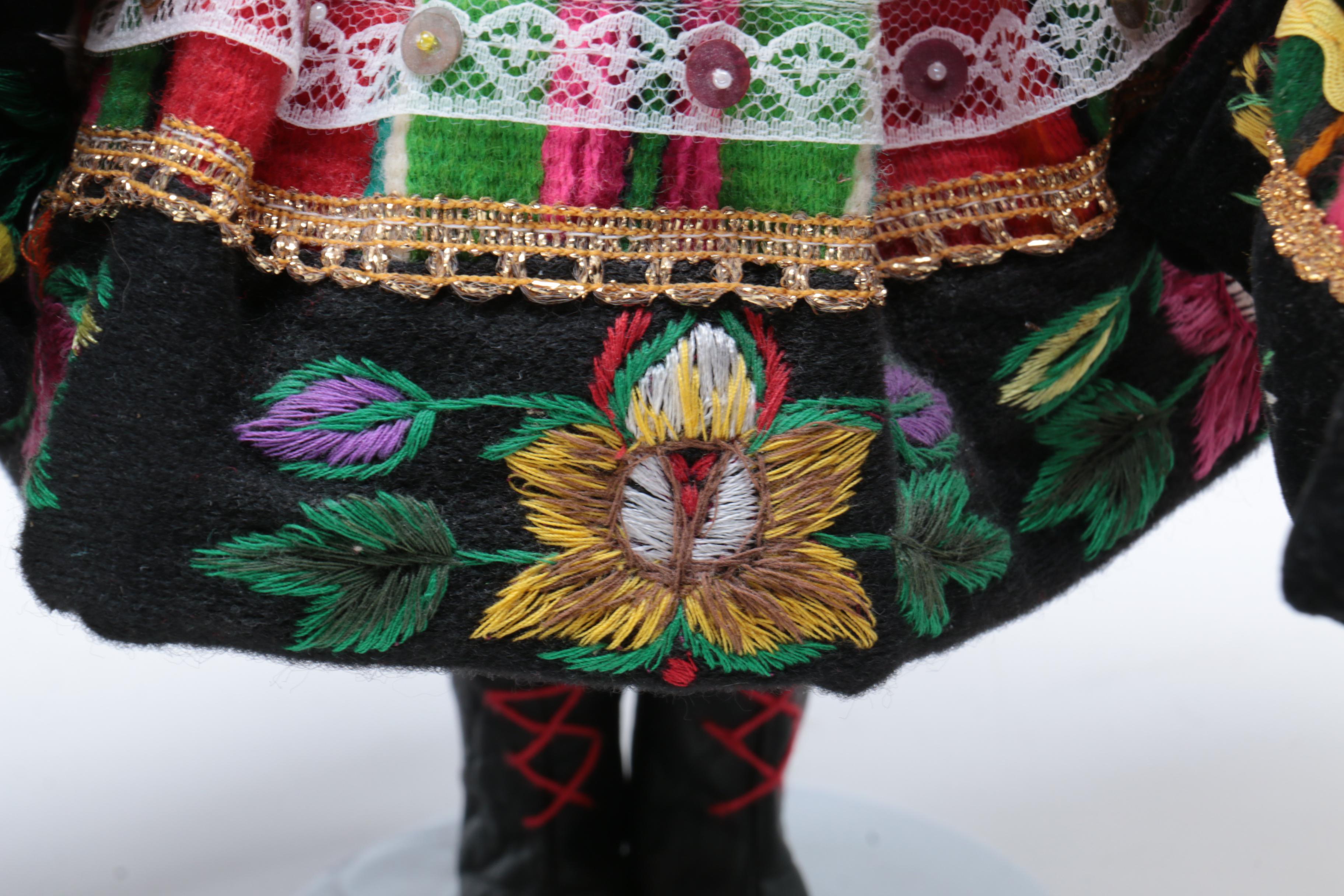 Four Polish Lowiczanka Dolls