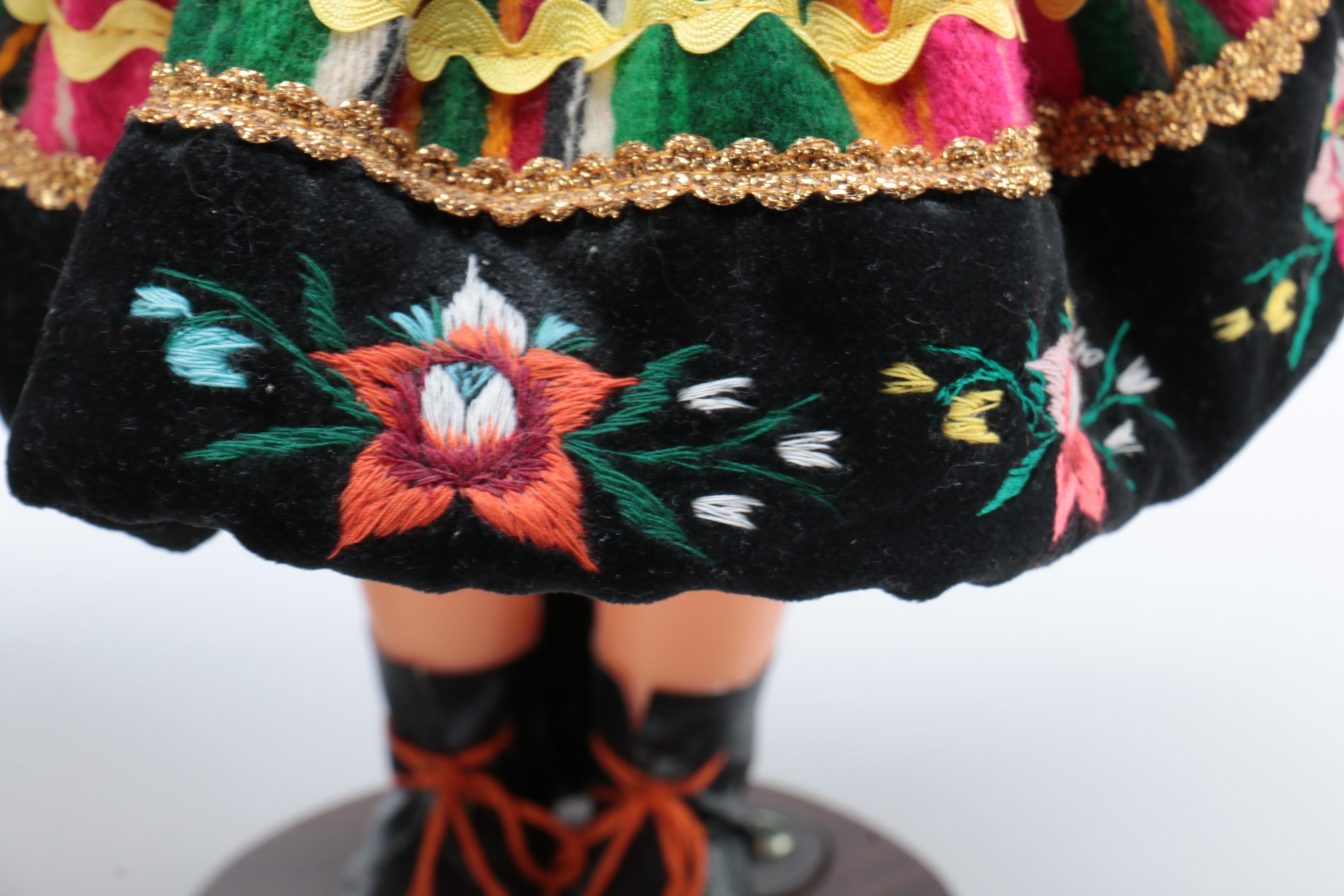 Four Polish Lowiczanka Dolls