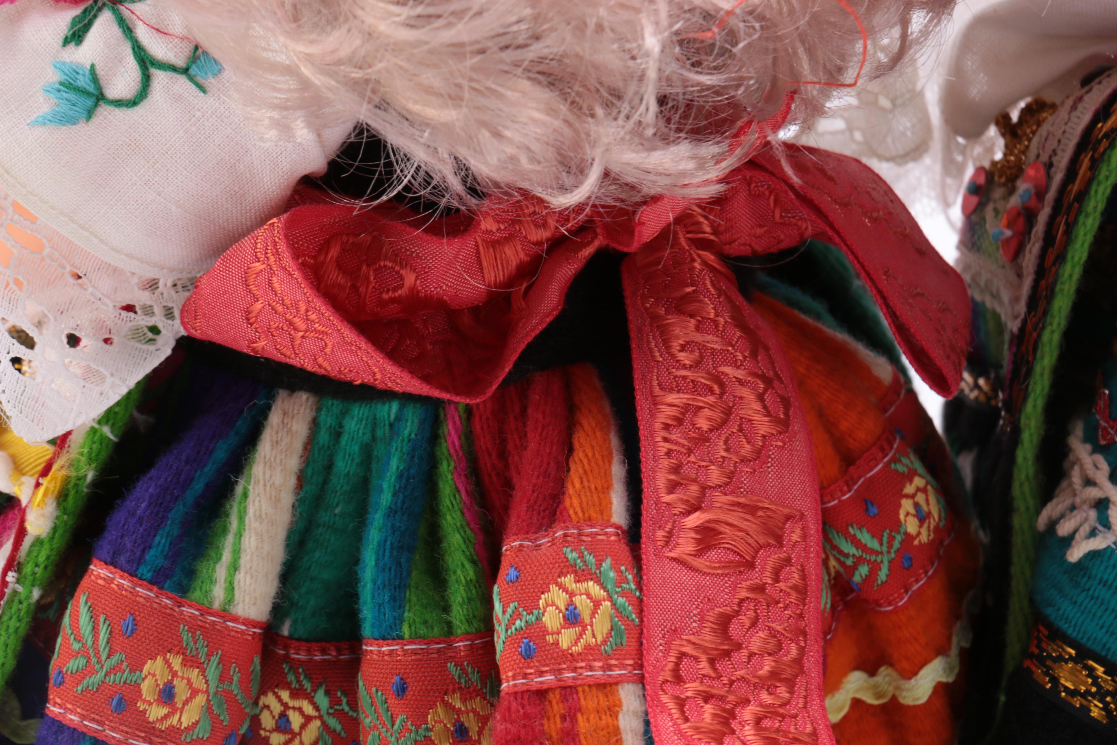 Four Polish Lowiczanka Dolls