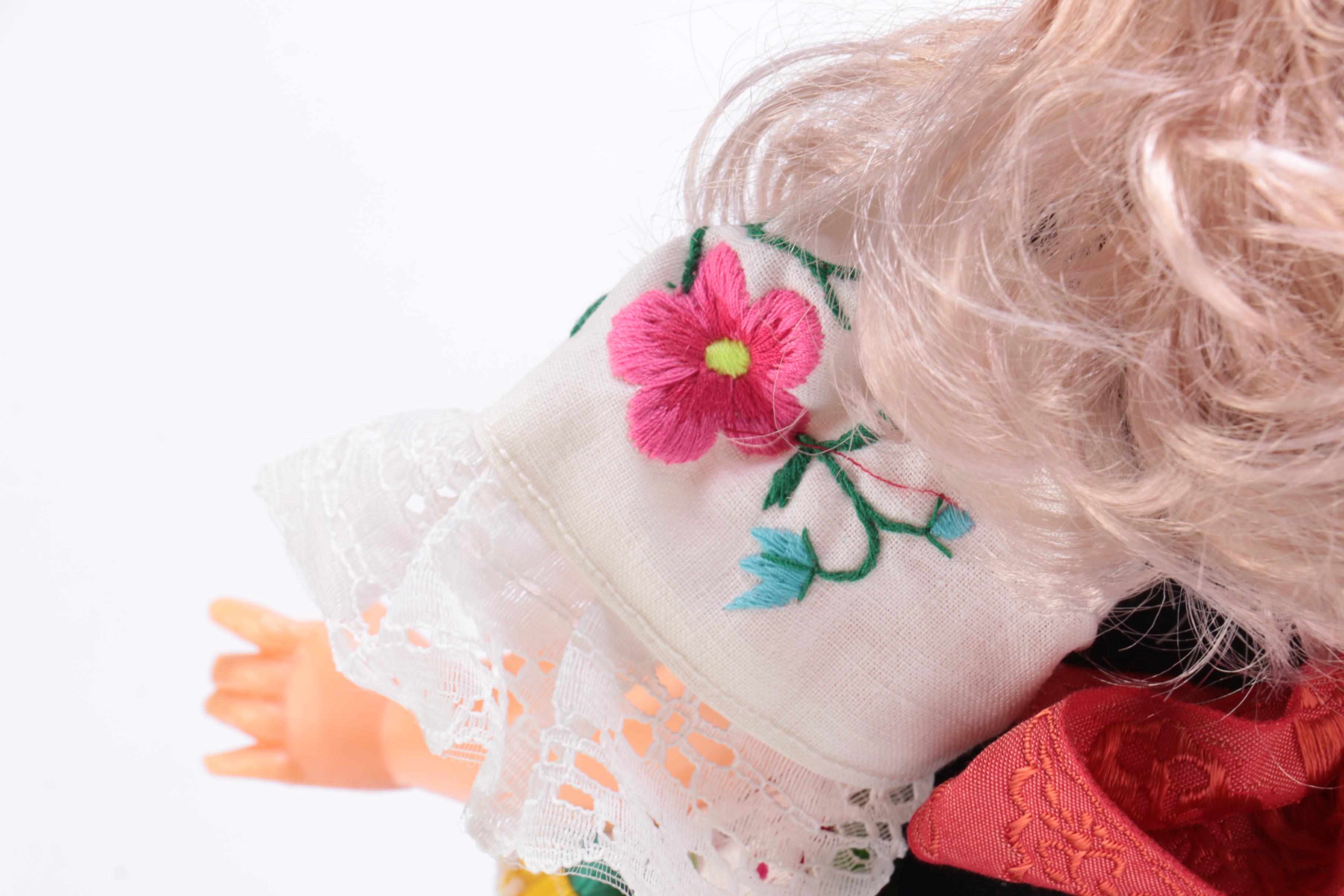 Four Polish Lowiczanka Dolls