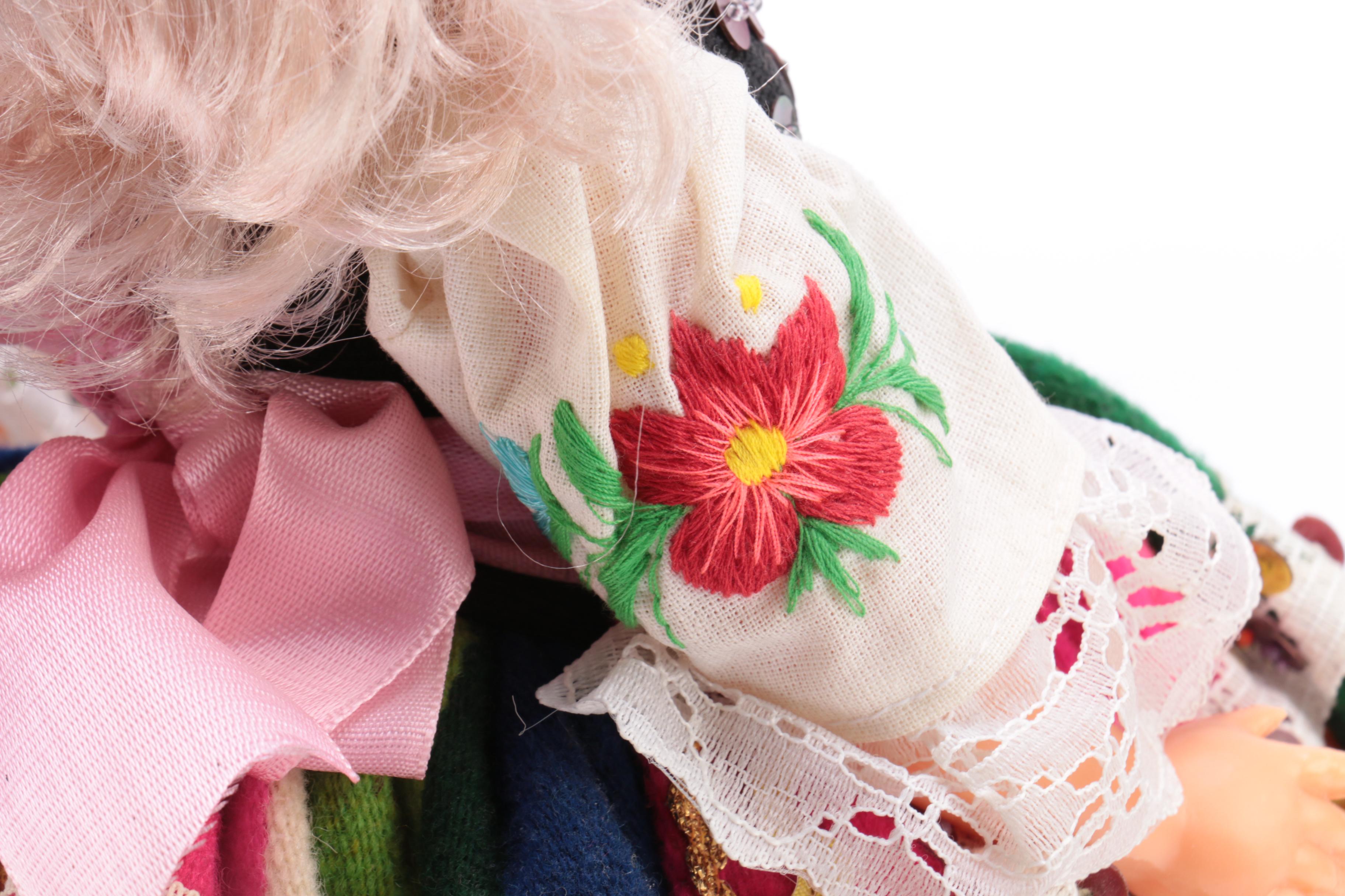 Four Polish Lowiczanka Dolls