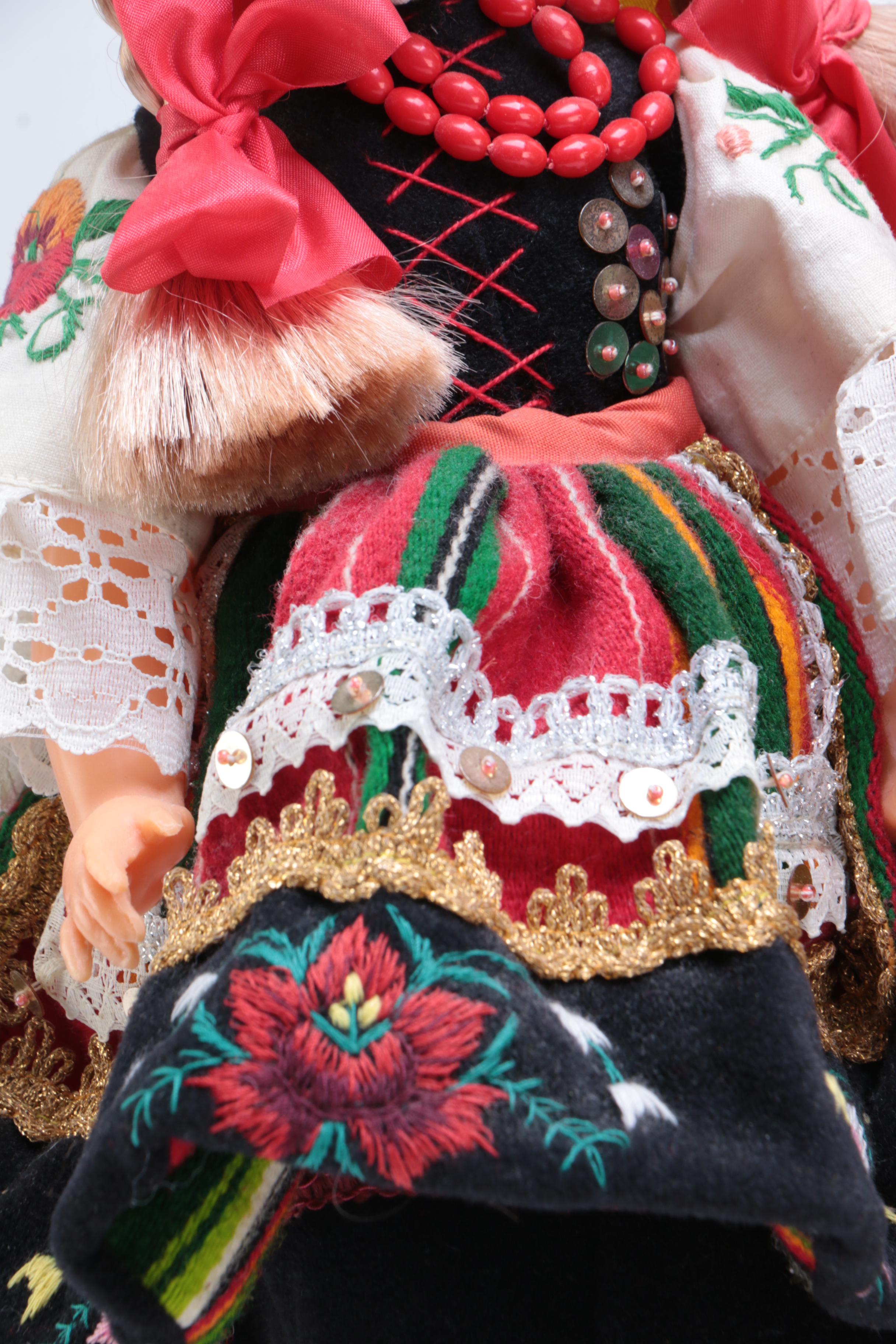 Collection of Four Polish Themed Dolls