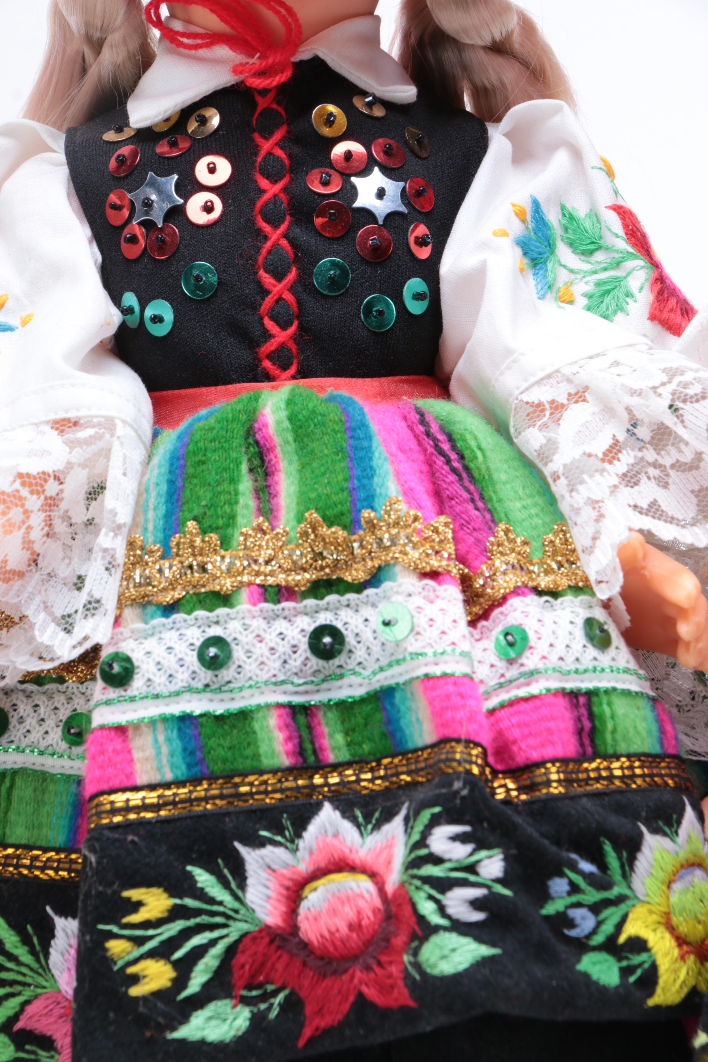 Collection of Four Polish Themed Dolls