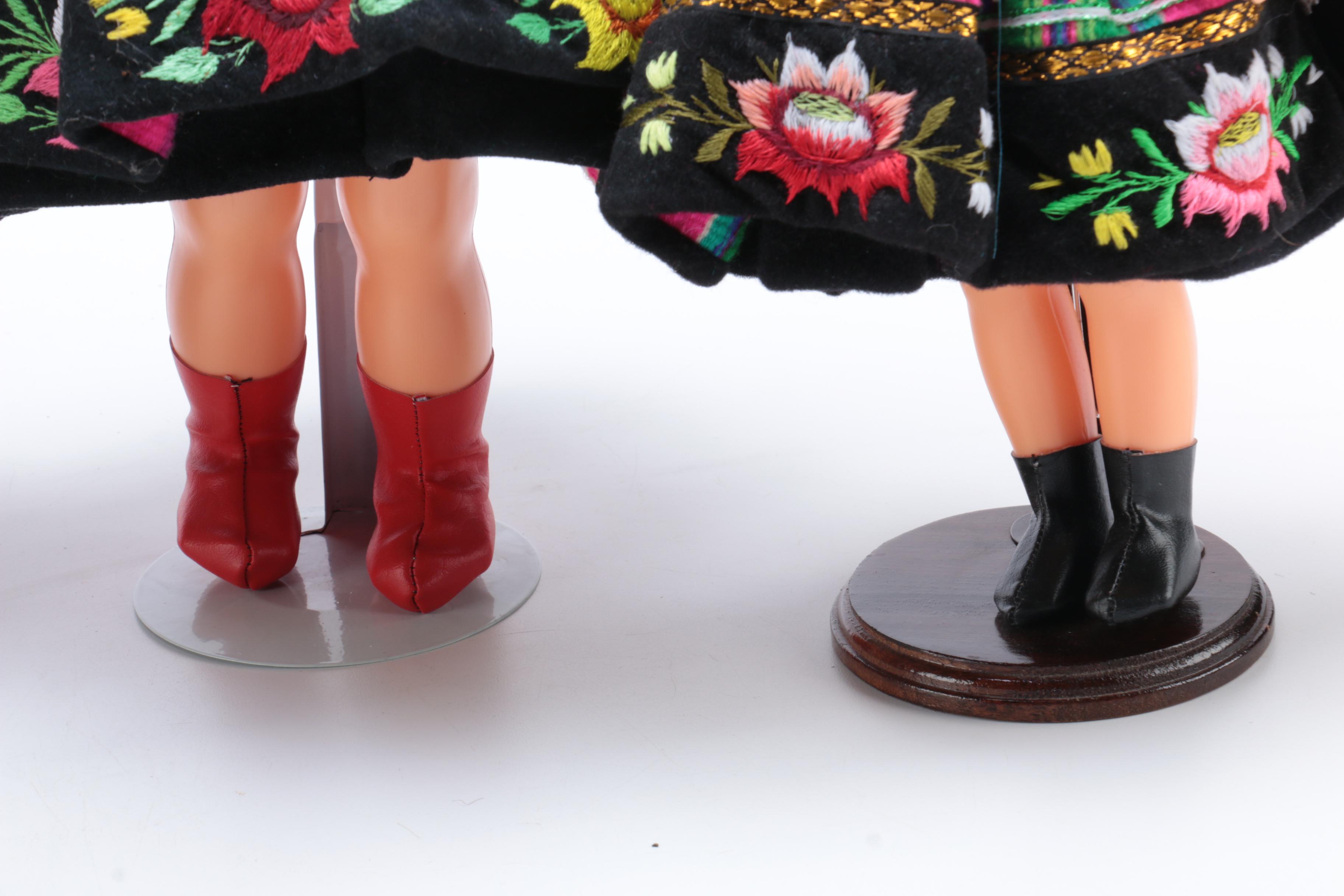 Collection of Four Polish Themed Dolls