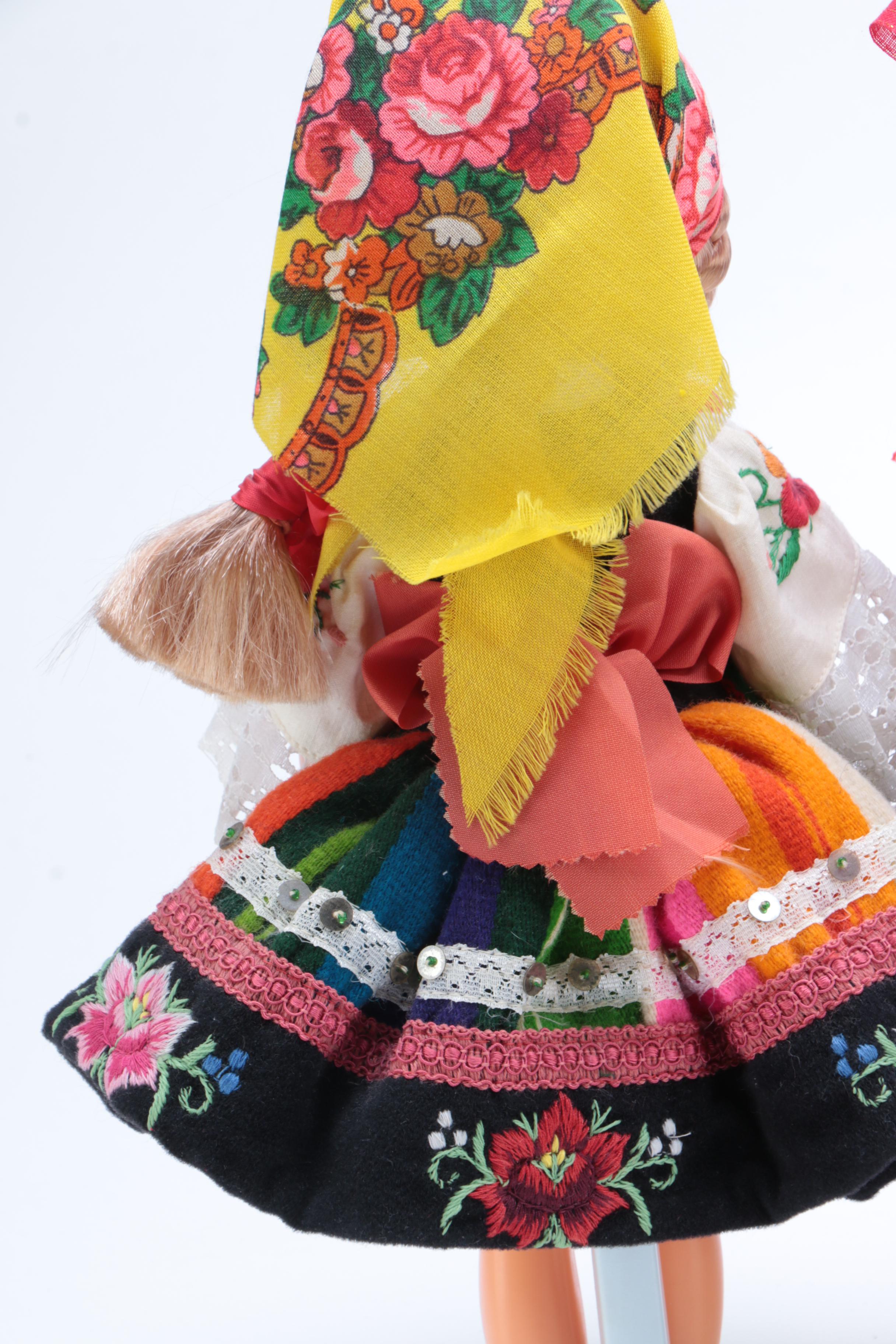 Collection of Four Polish Themed Dolls