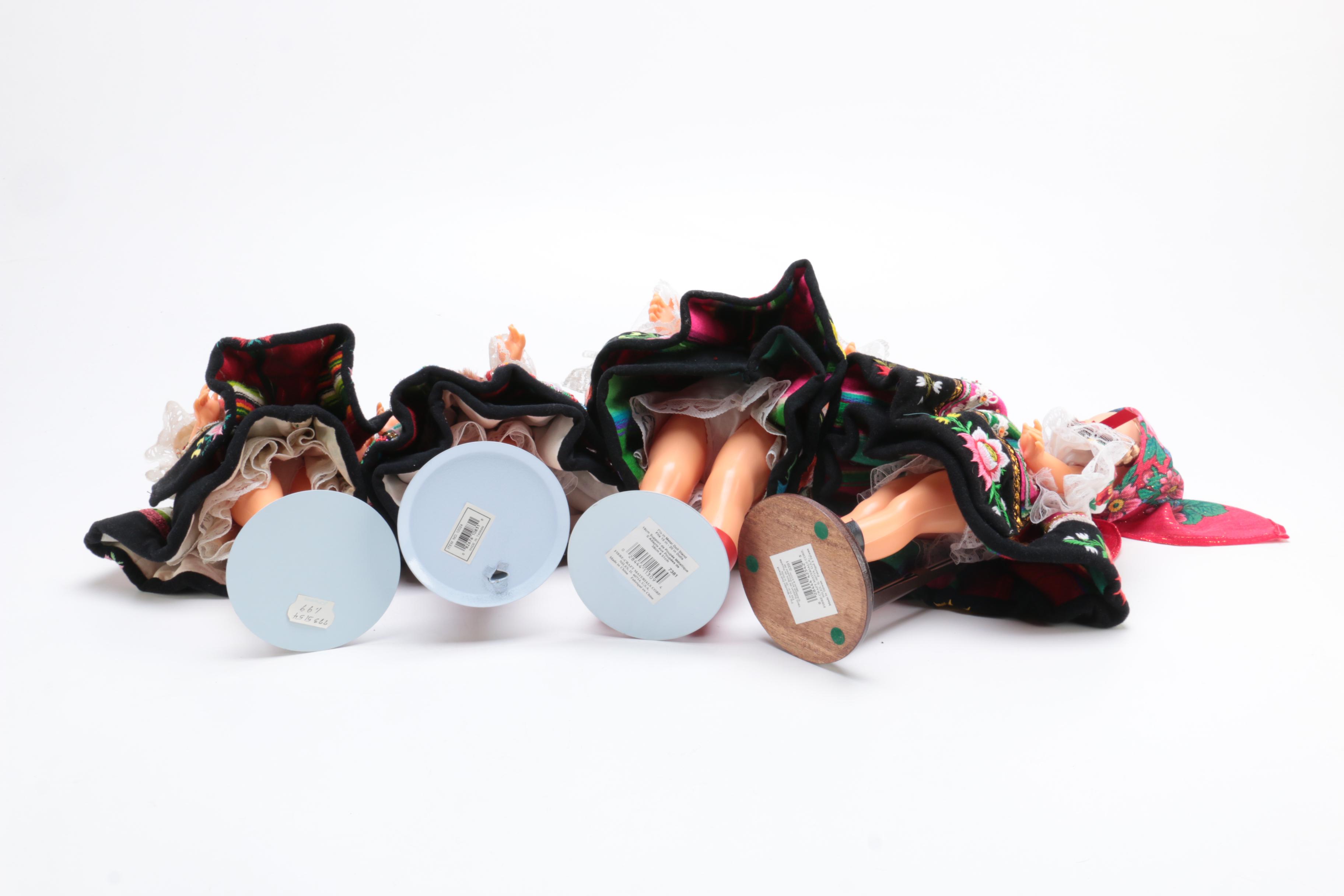 Collection of Four Polish Themed Dolls