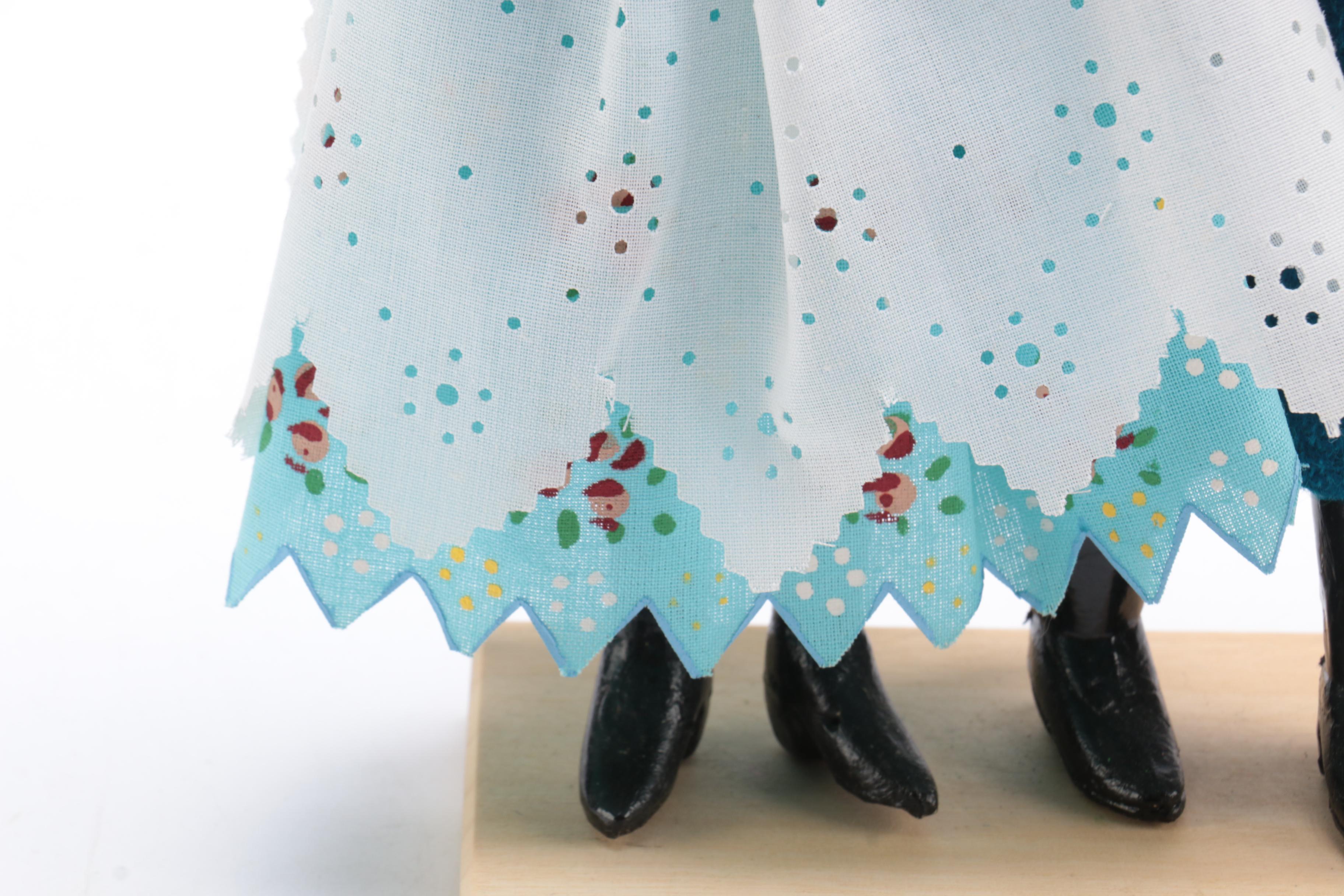 Polish Folk Man and Woman Figurine