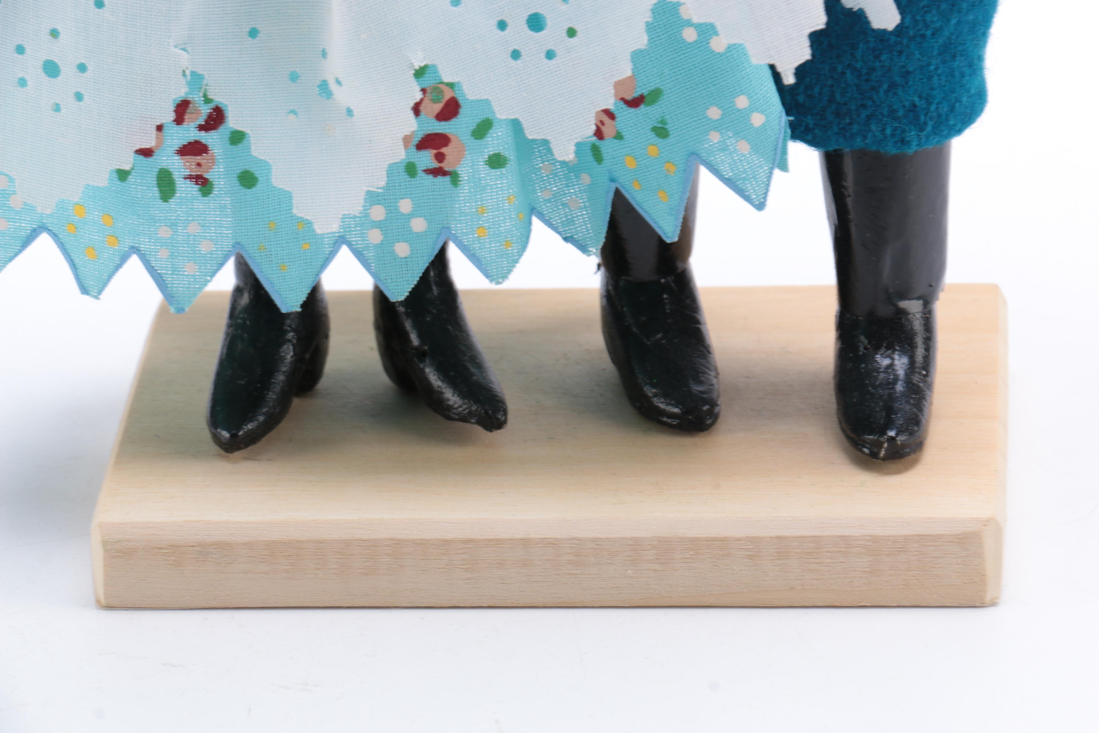 Polish Folk Man and Woman Figurine