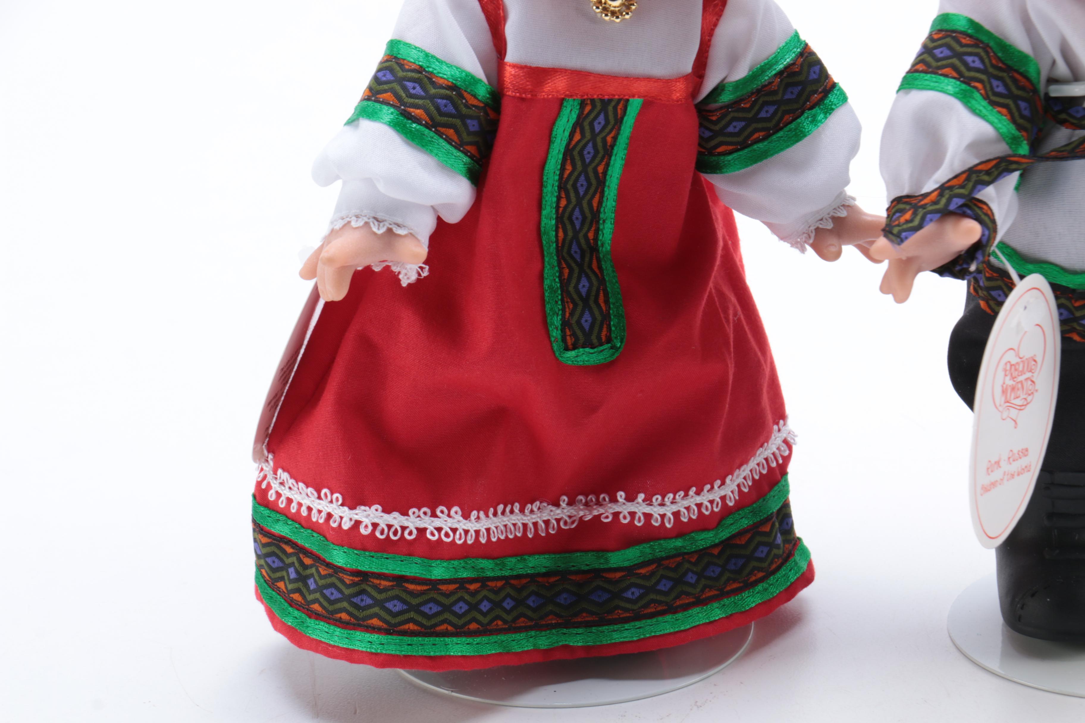 Pair of Precious Moments "Children of the World" Dolls