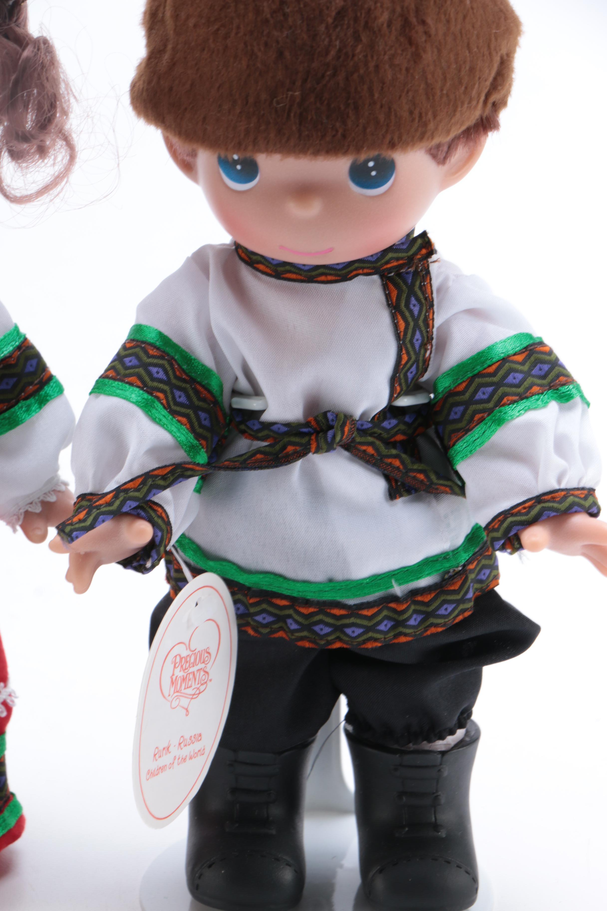 Pair of Precious Moments "Children of the World" Dolls