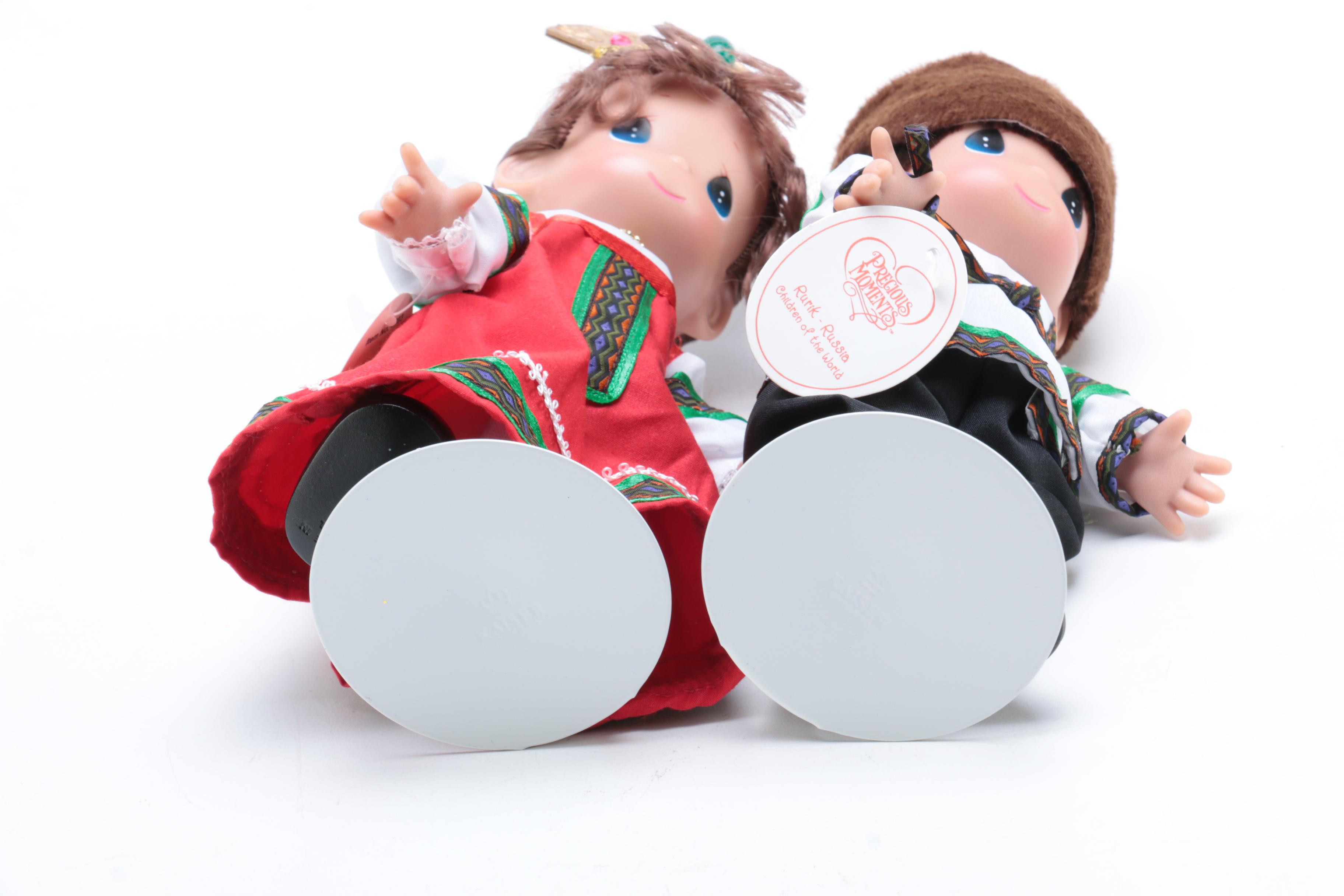 Pair of Precious Moments "Children of the World" Dolls