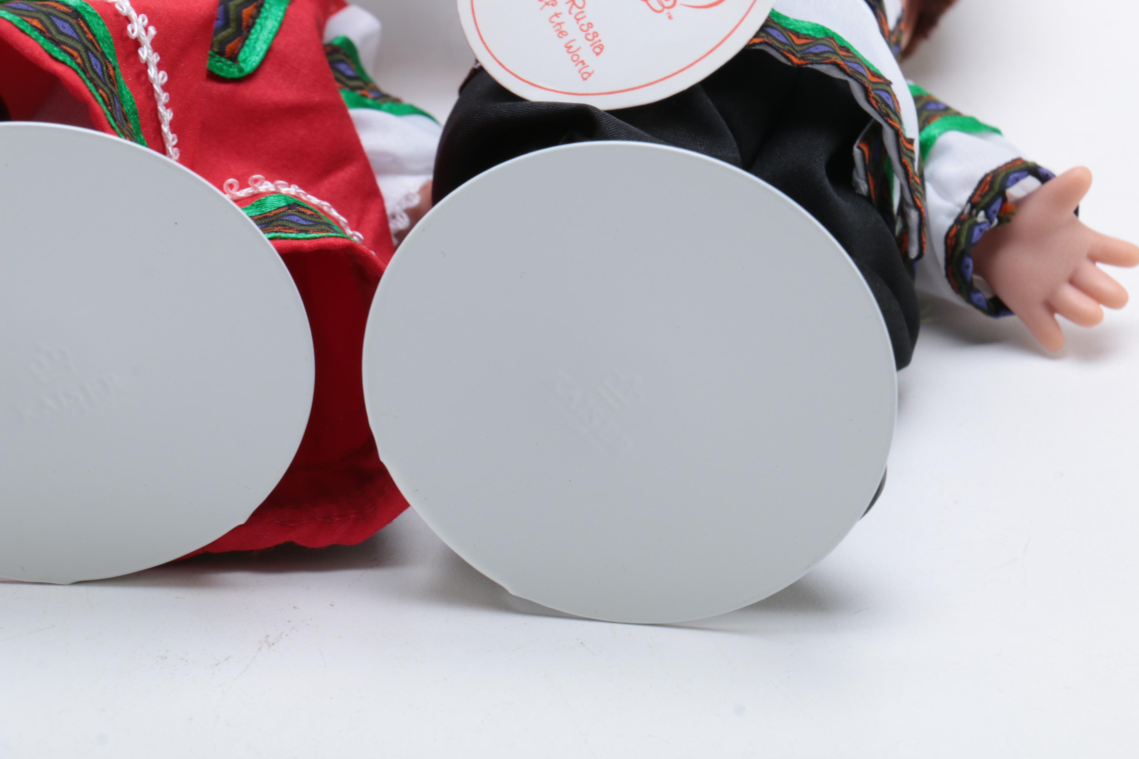 Pair of Precious Moments "Children of the World" Dolls