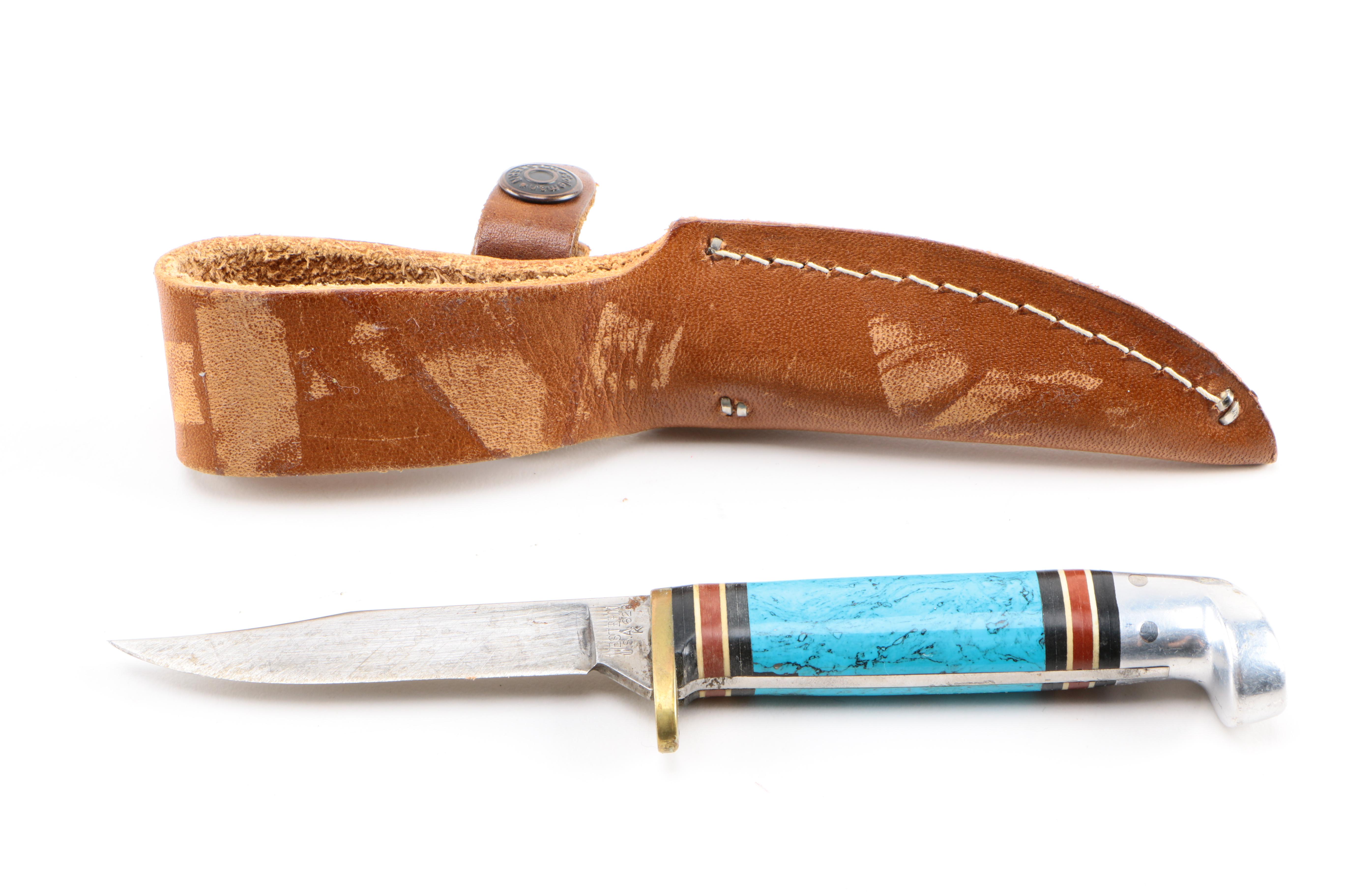 Collection of Vintage Knives and Powder Horn