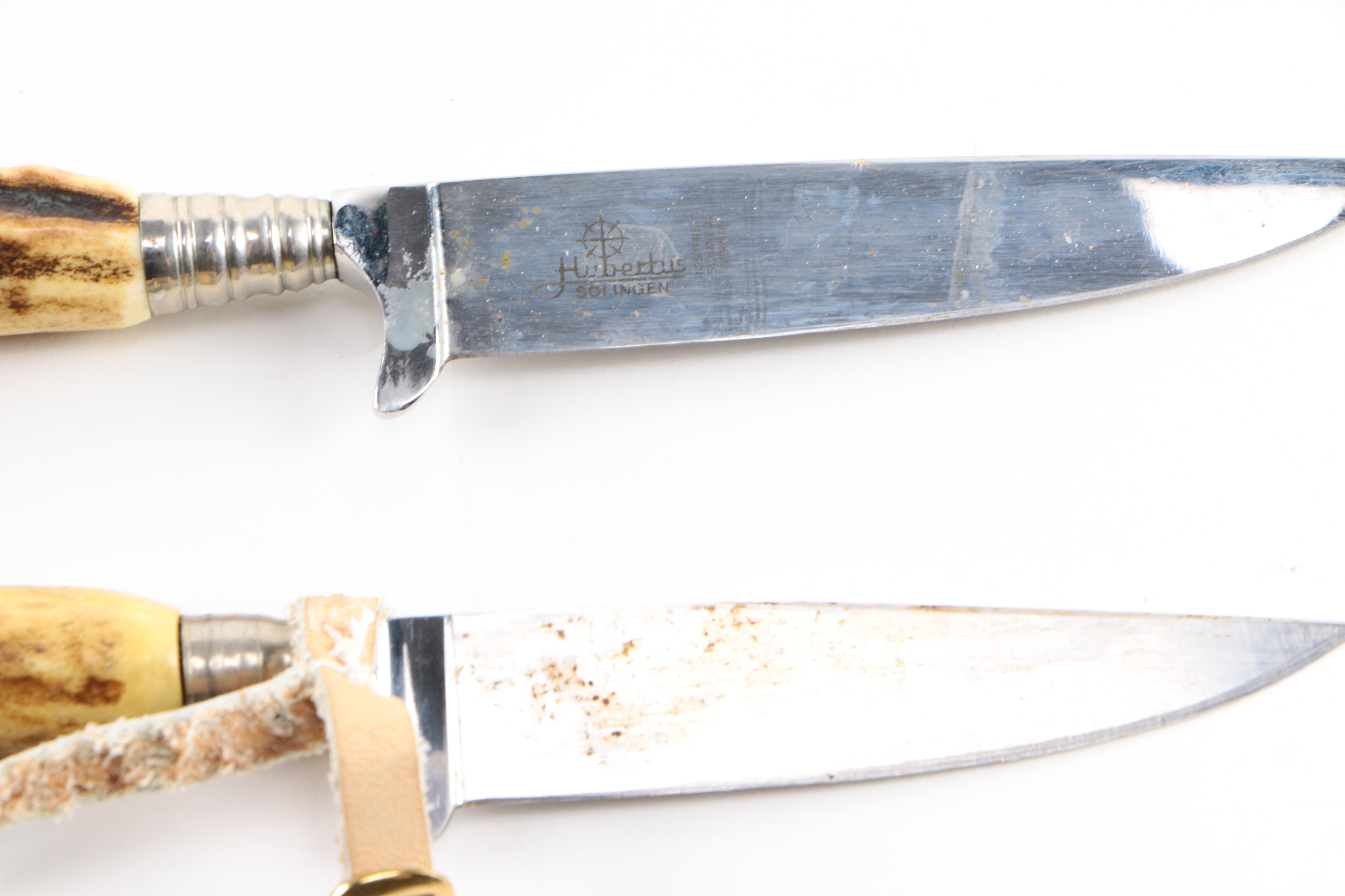 Collection of Vintage Knives and Powder Horn