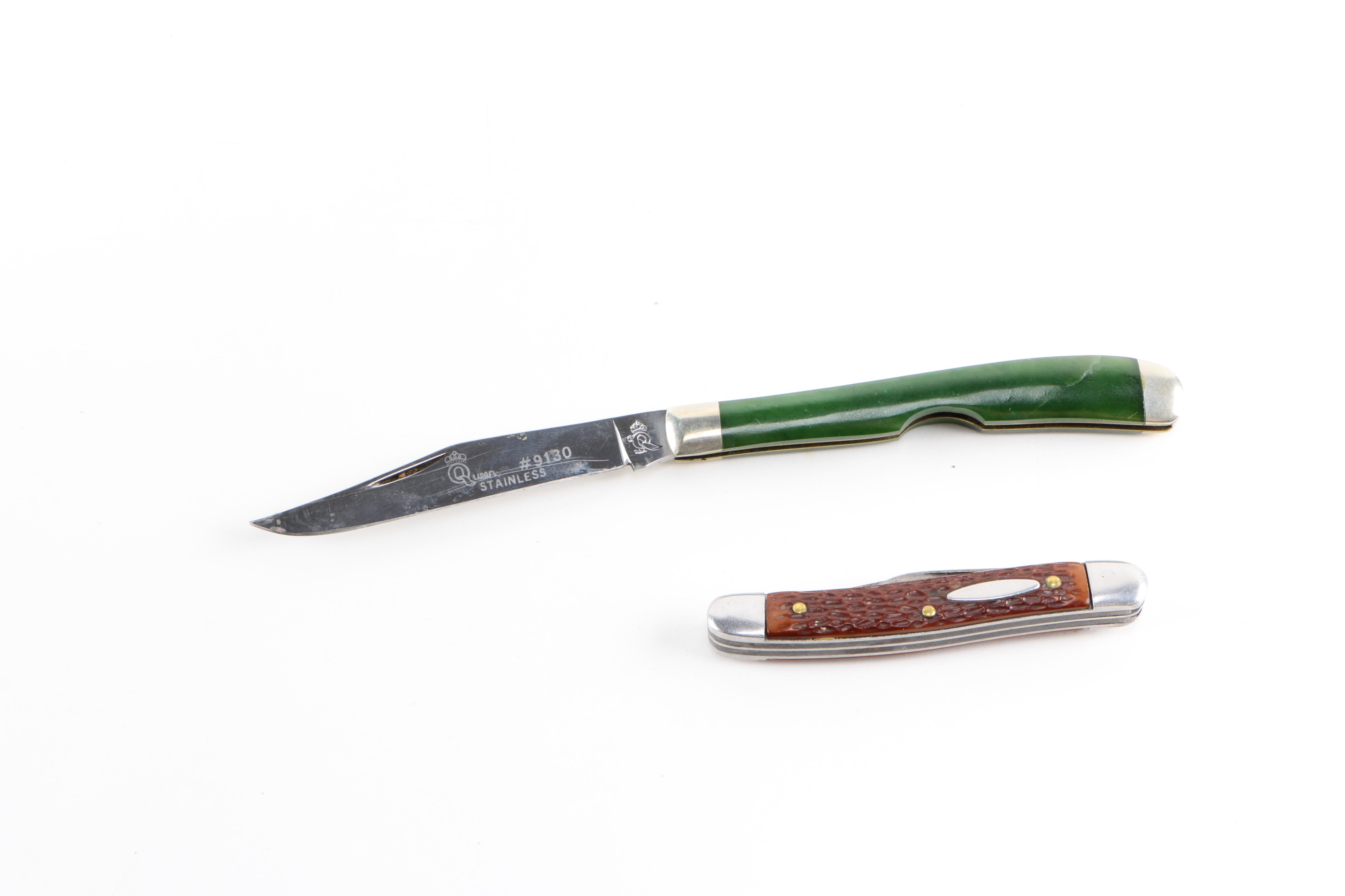 Collection of Vintage Knives and Powder Horn