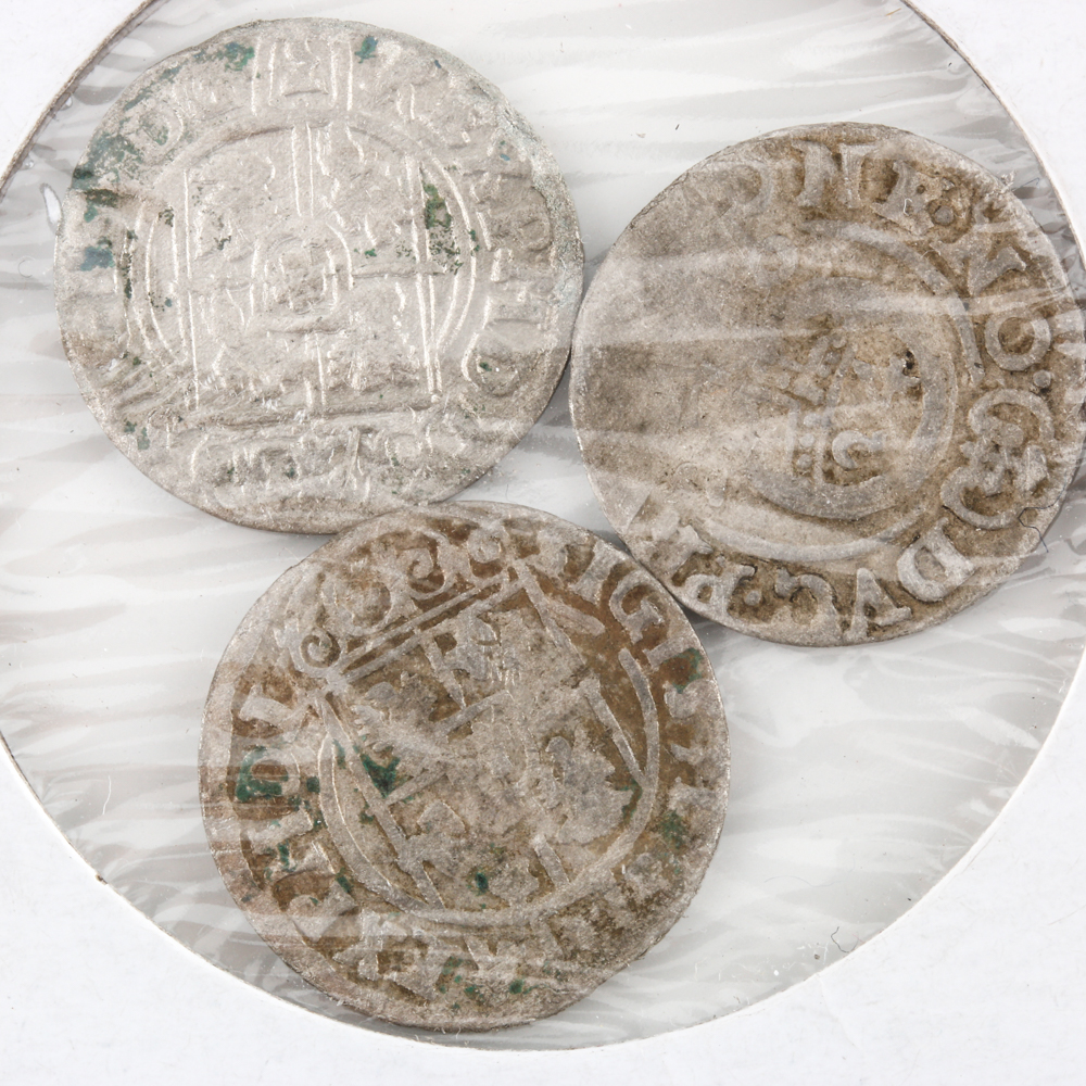 Group of (3) 1624 Polish 3 Polker Coins