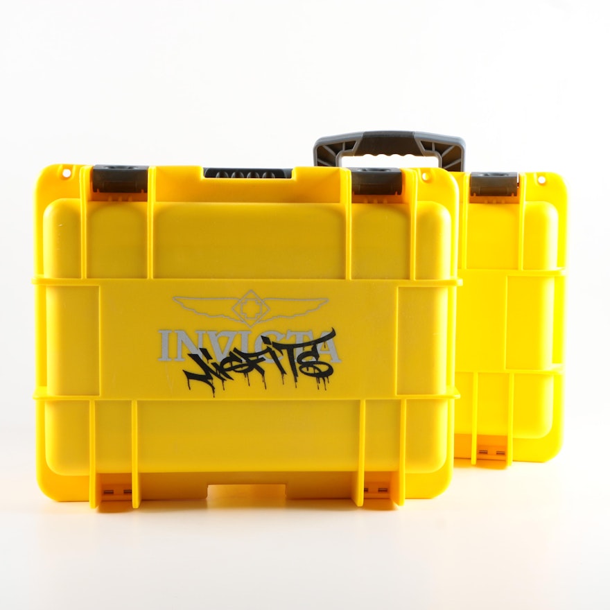 Pair of Yellow Padded Watch Cases by Invicta Misfits