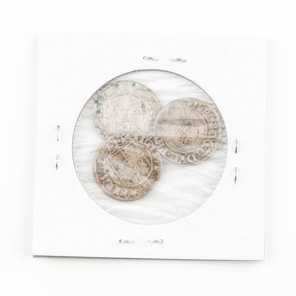 Group of (3) 1624 Polish 3 Polker Coins