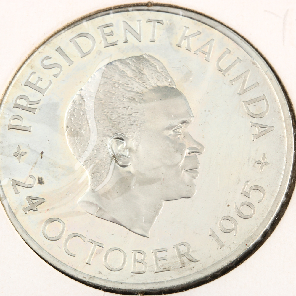 1965 Zambian 5 Shilling Coin