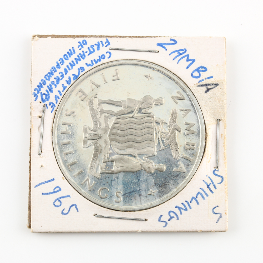 1965 Zambian 5 Shilling Coin
