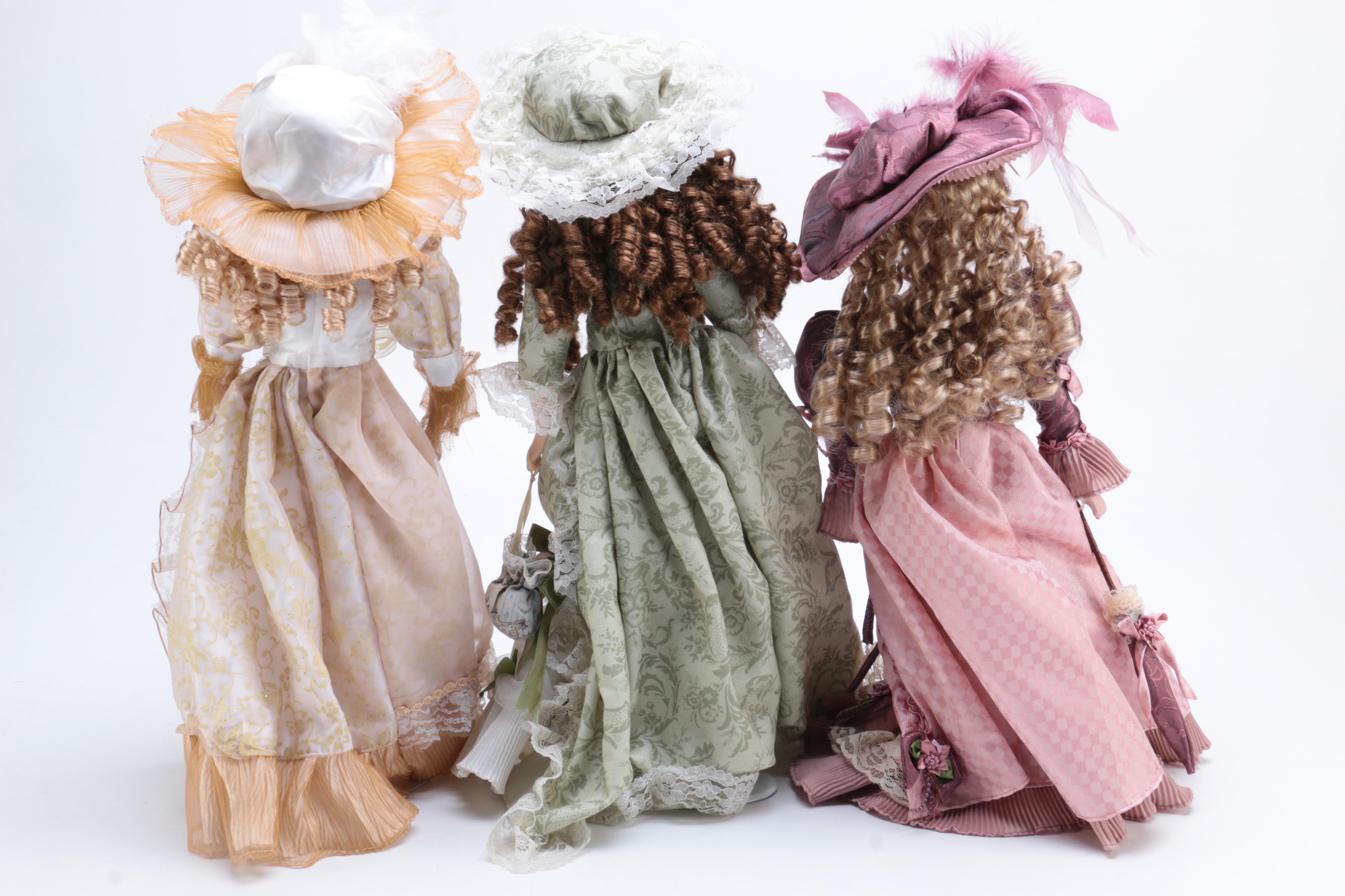 Collection of Three Porcelain Dolls