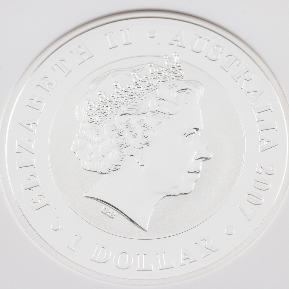 Graded MS 69 (by NGC) 2007 First Year of Issue Australian Koala Silver Bullion $1 Coin