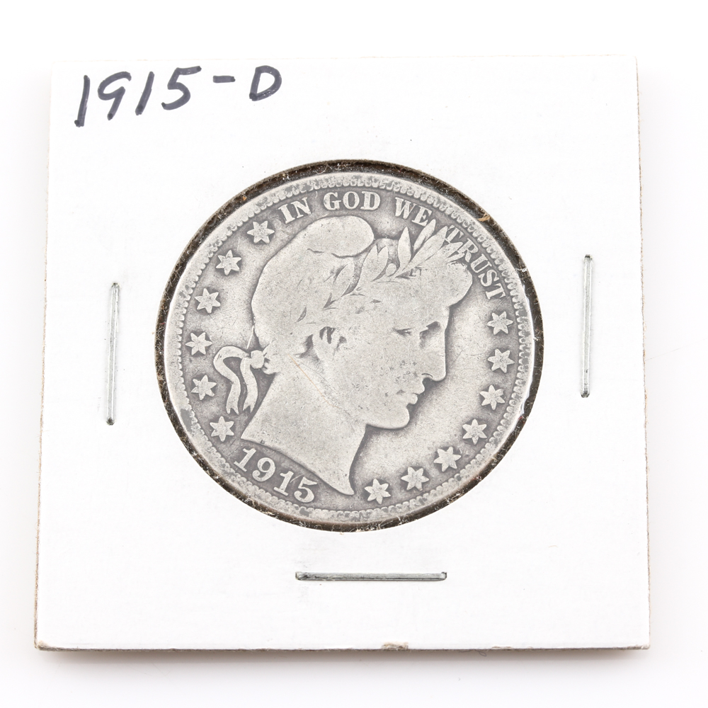 1915-D Barber Half Dollar
