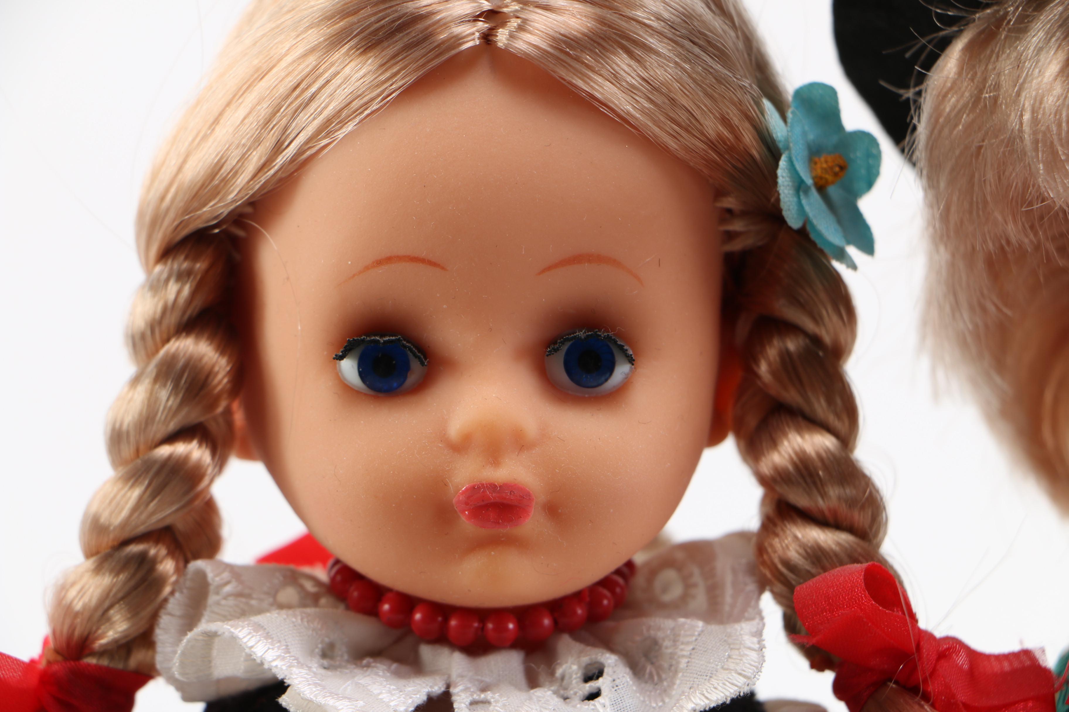 Polish Themed Doll Couple on Stand