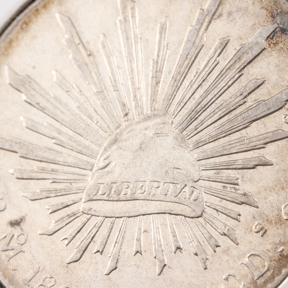 1891 Silver Mexican 8 Reales Coin