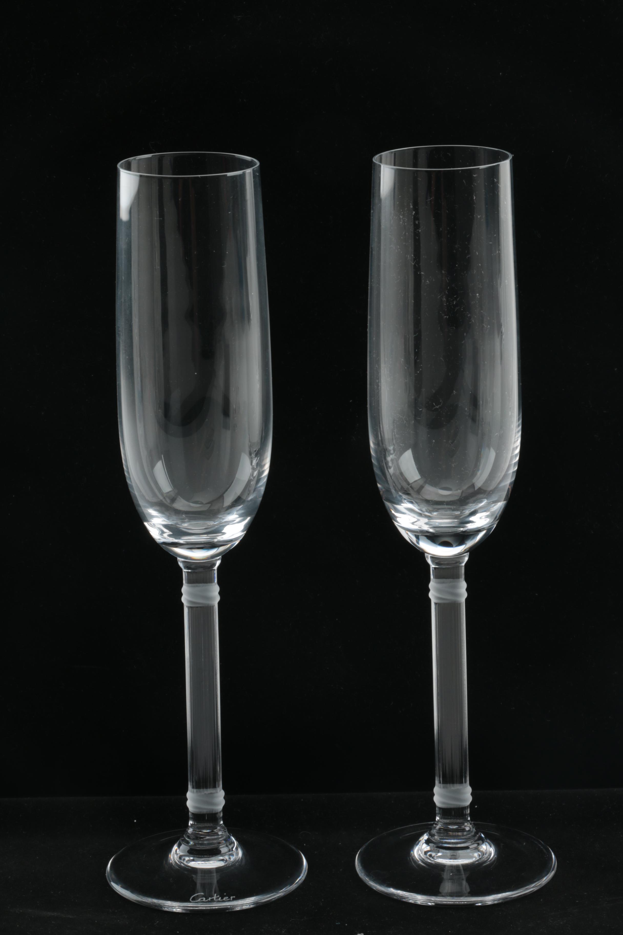 Assorted Glassware Including Cartier "Des Must"