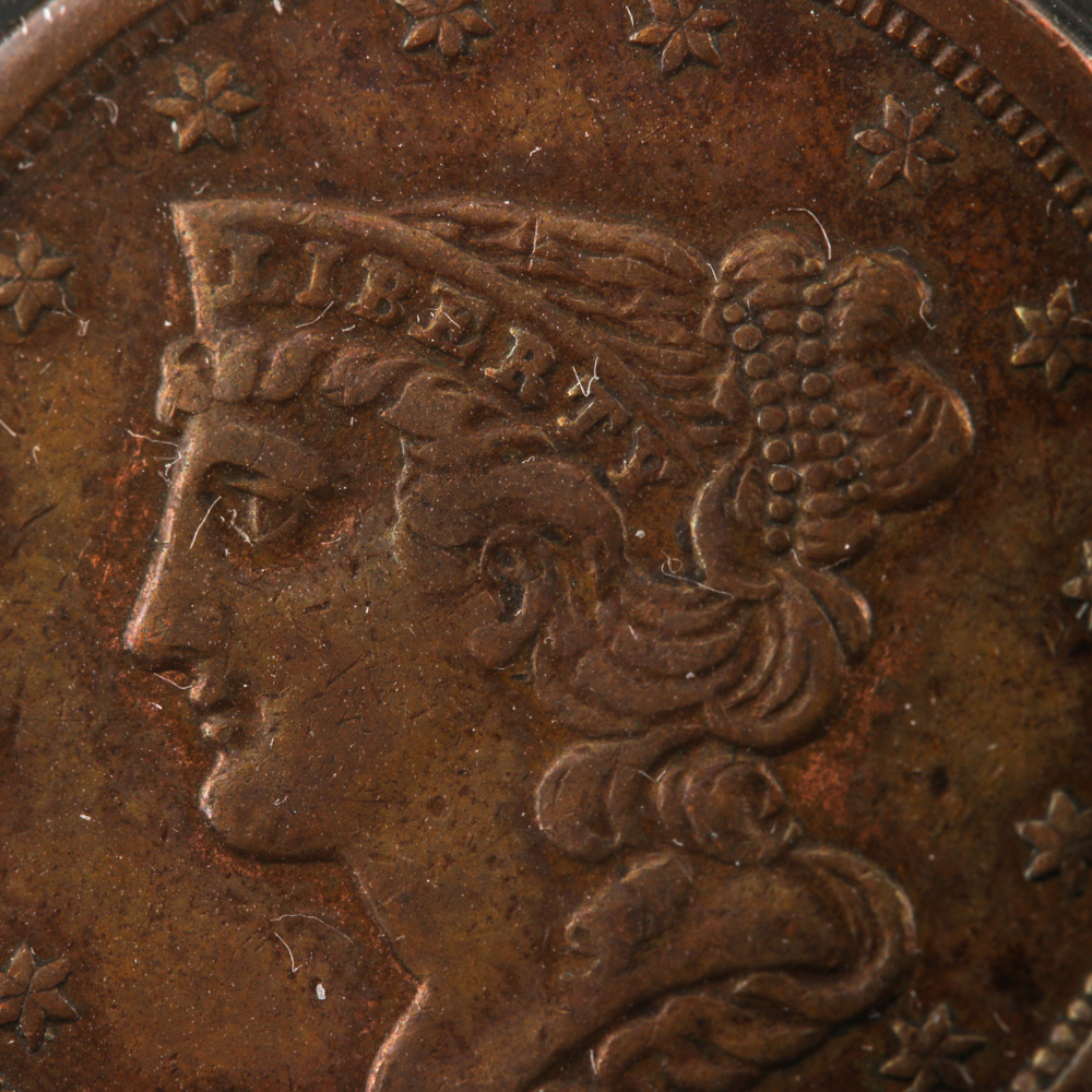 1851 Braided Hair Half Cent