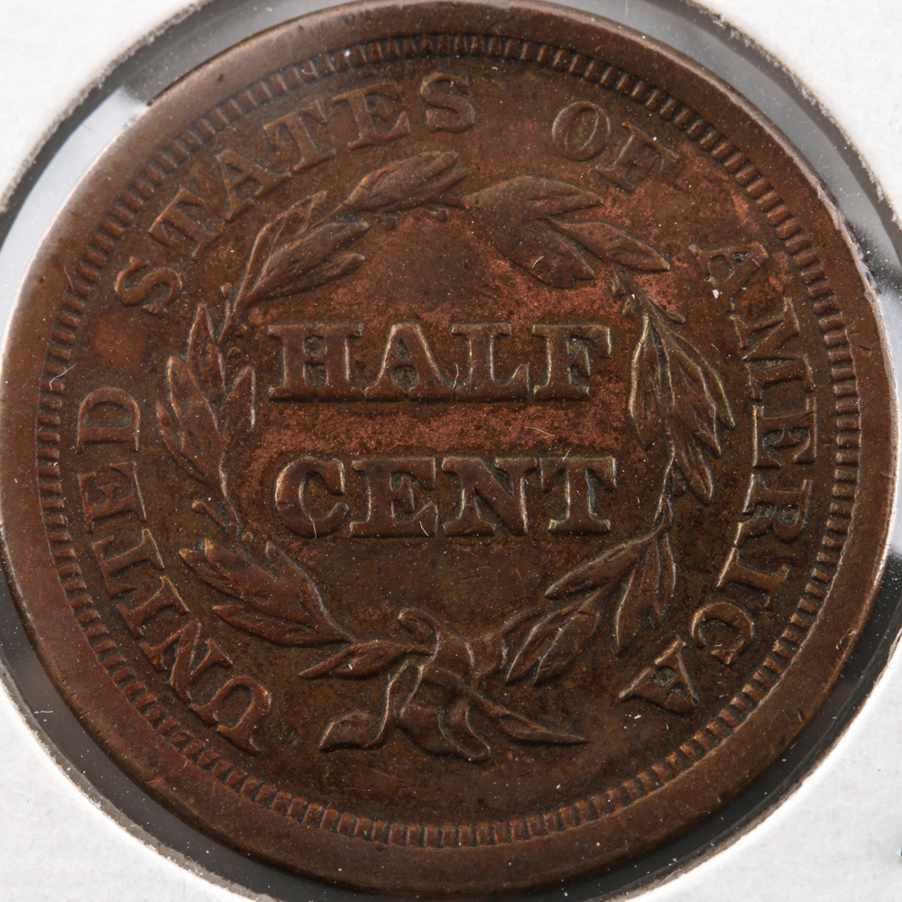 1851 Braided Hair Half Cent