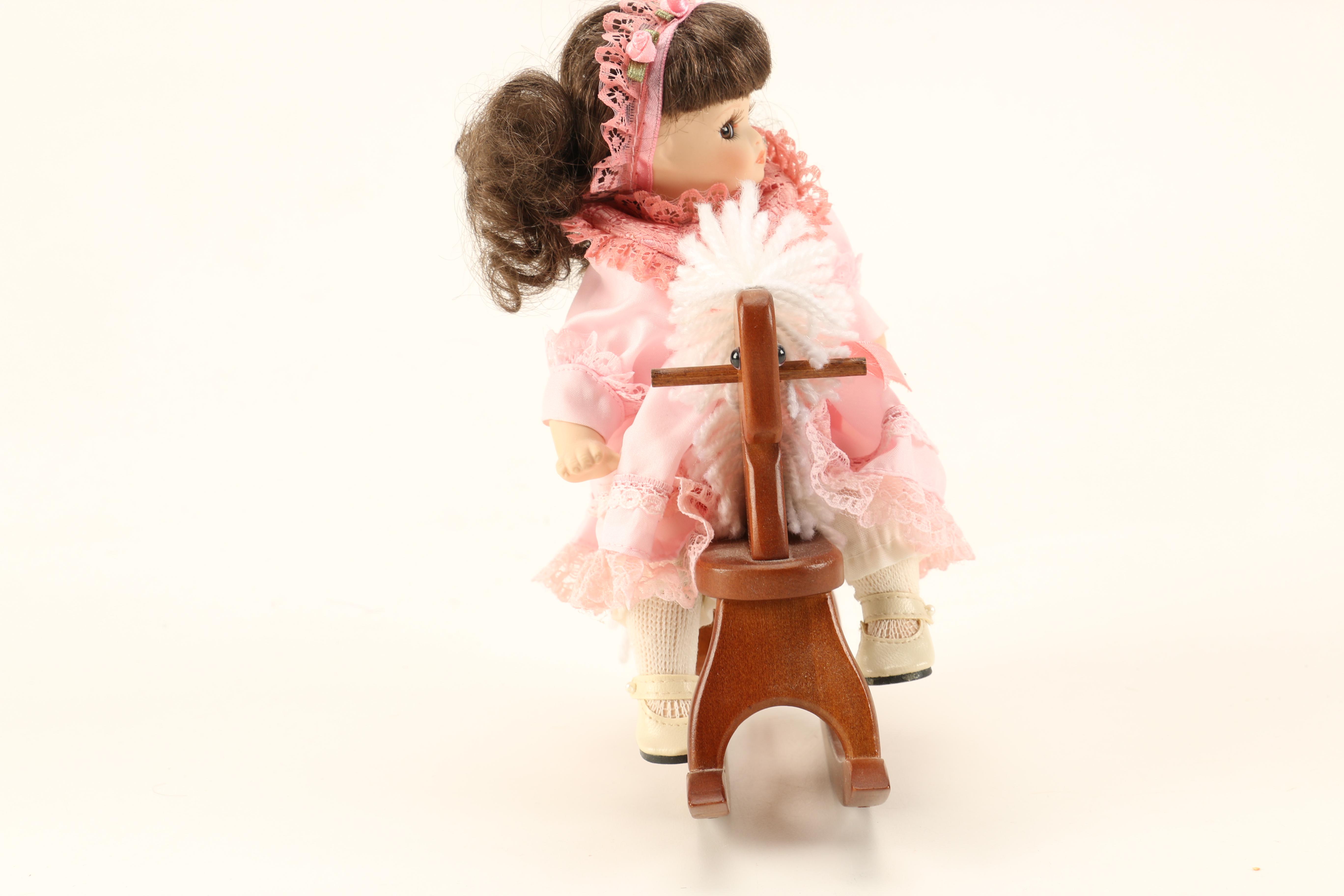 Assortment of Porcelain Dolls including Madame Alexander