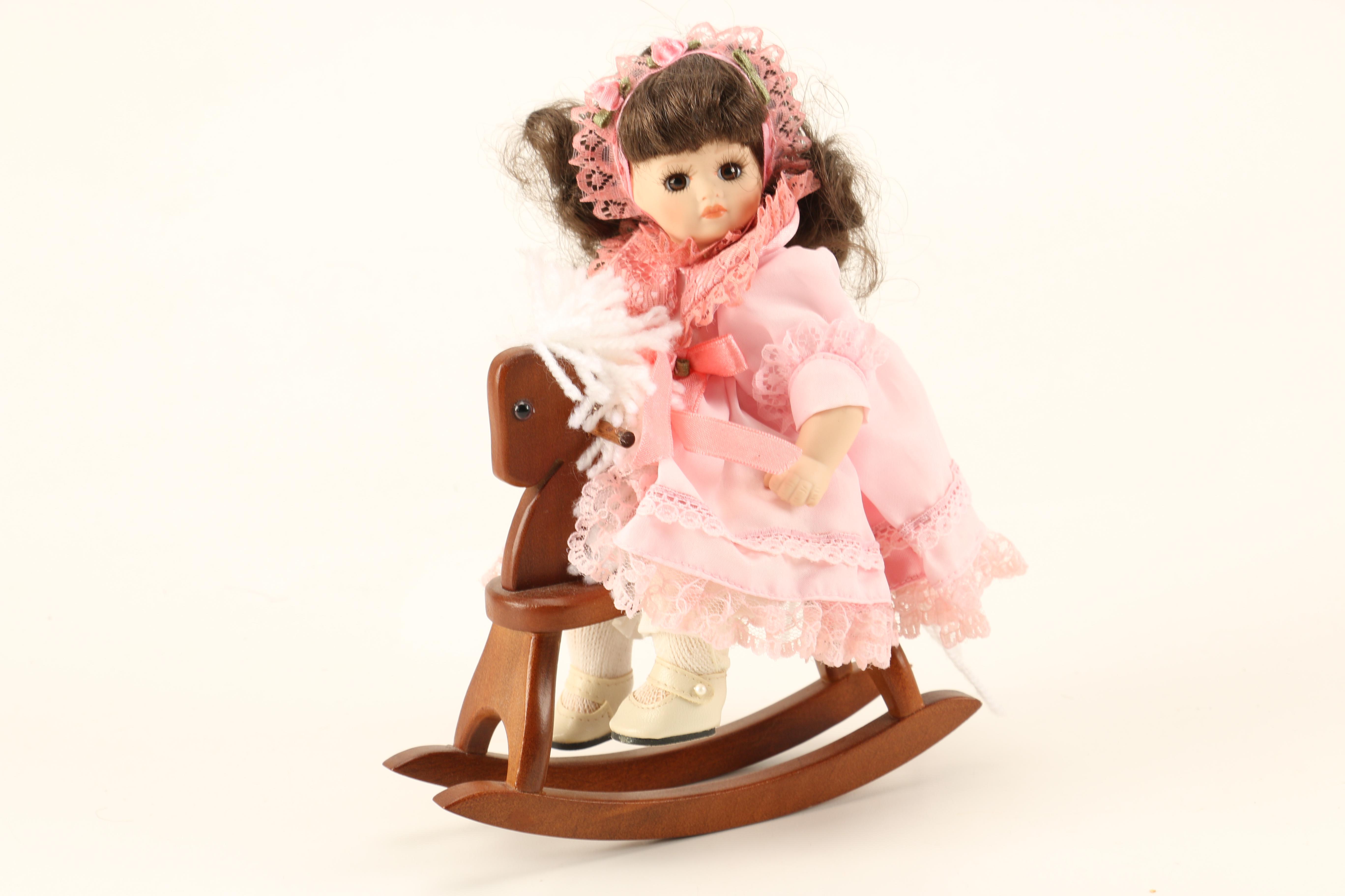 Assortment of Porcelain Dolls including Madame Alexander