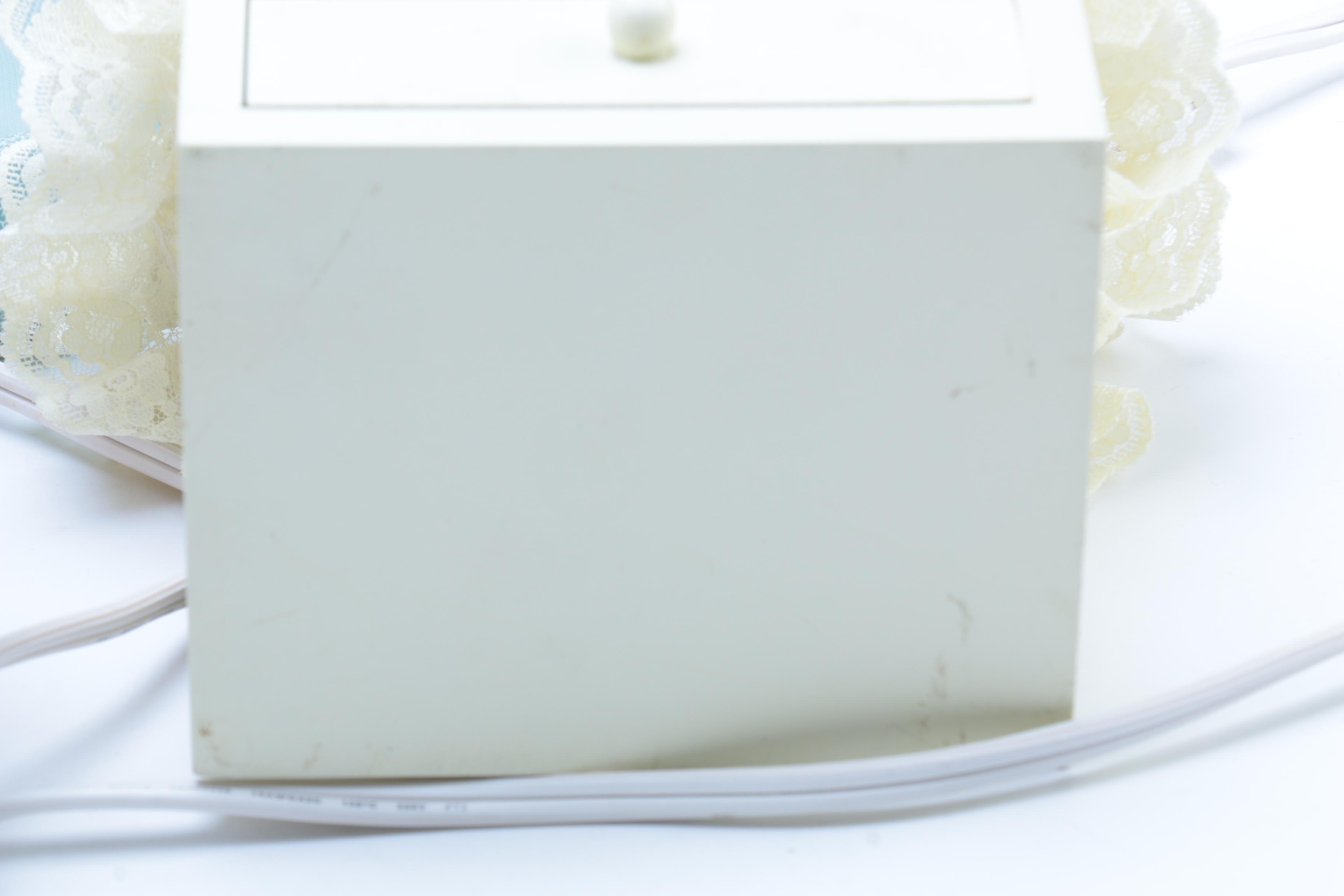 Five Dancer Dolls Including Music Stand and Lamp