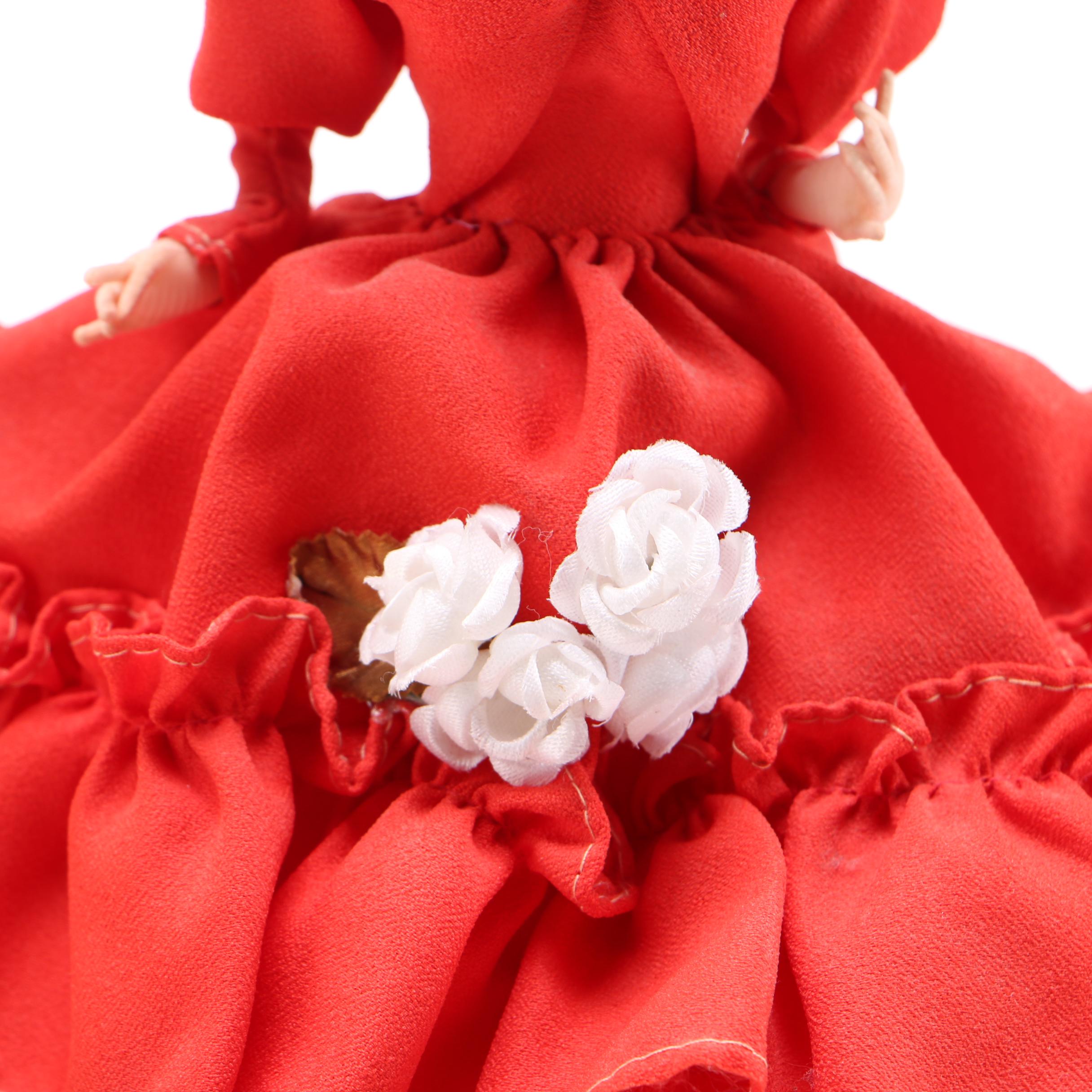 Porcelain Doll and Vintage Big Eyed Vinyl and Cloth Doll