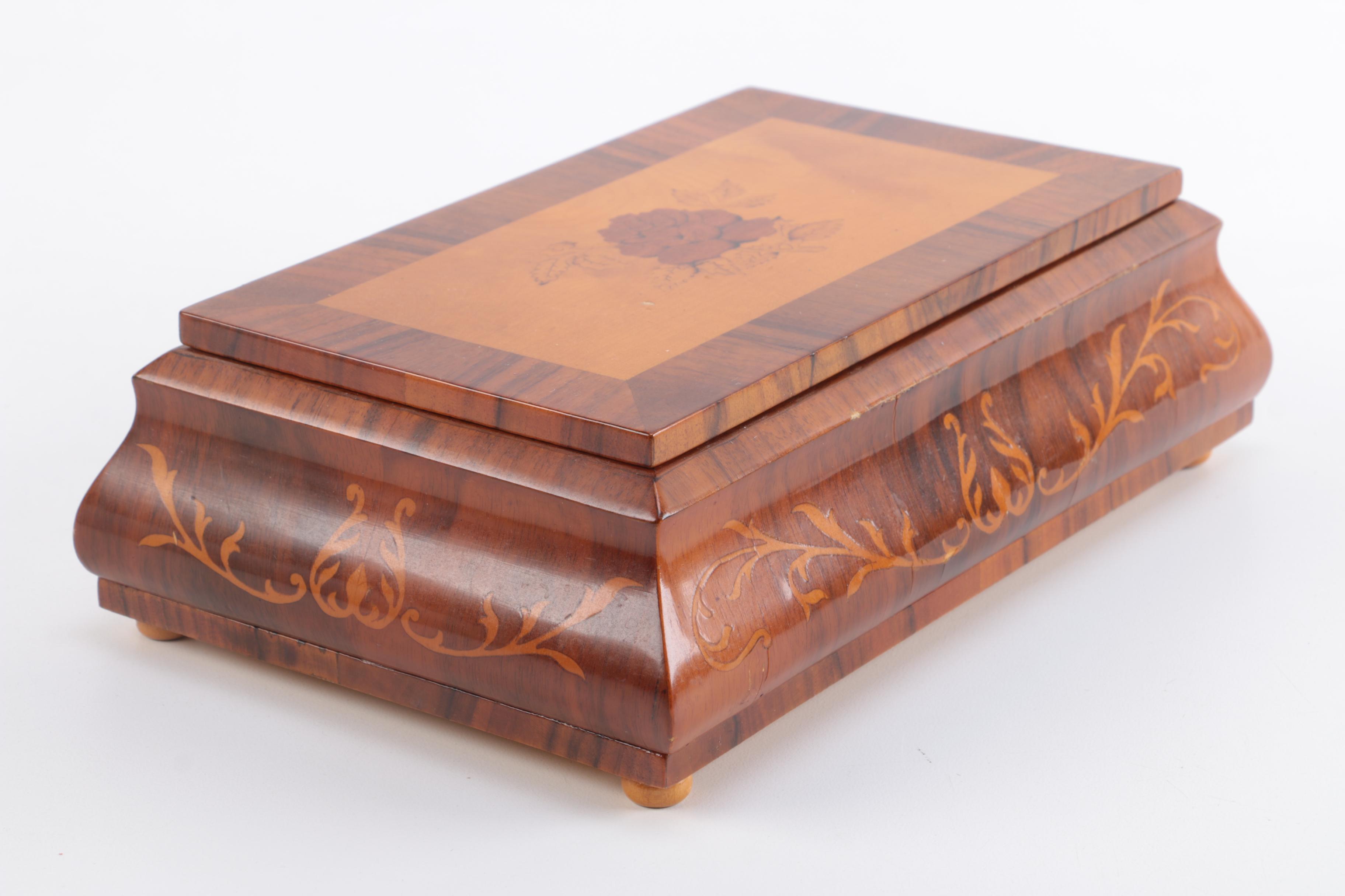 Wood, Brass and Glass Trinket Boxes