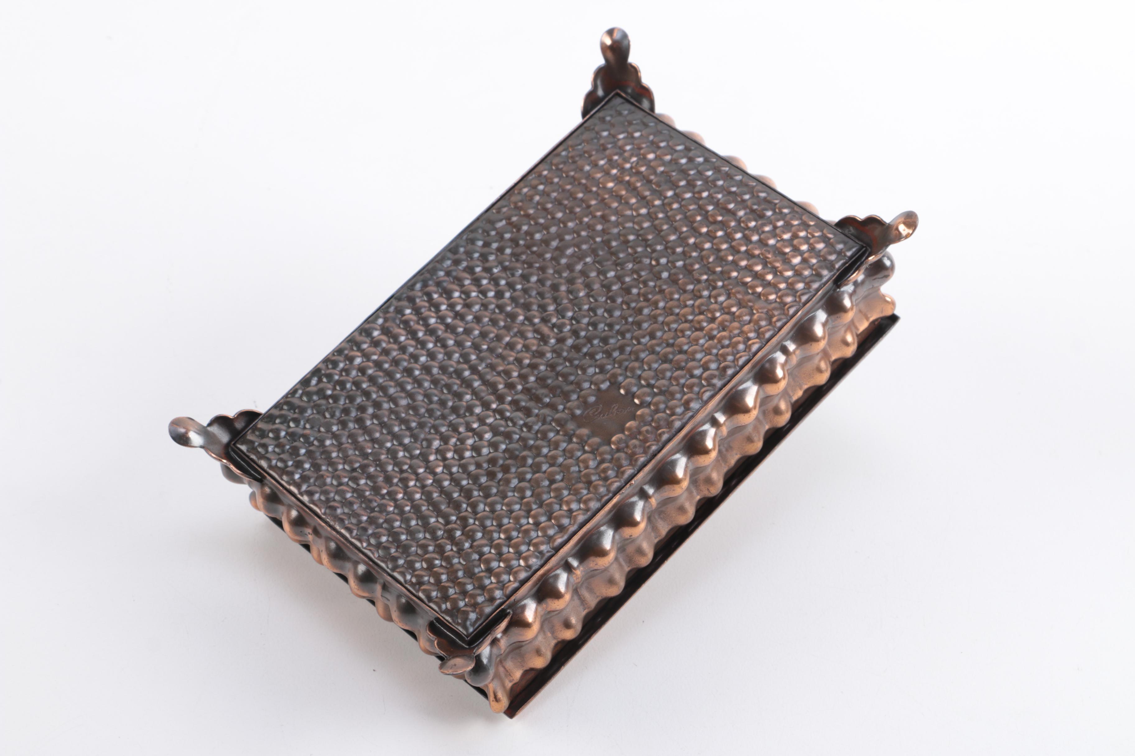 Wood, Brass and Glass Trinket Boxes