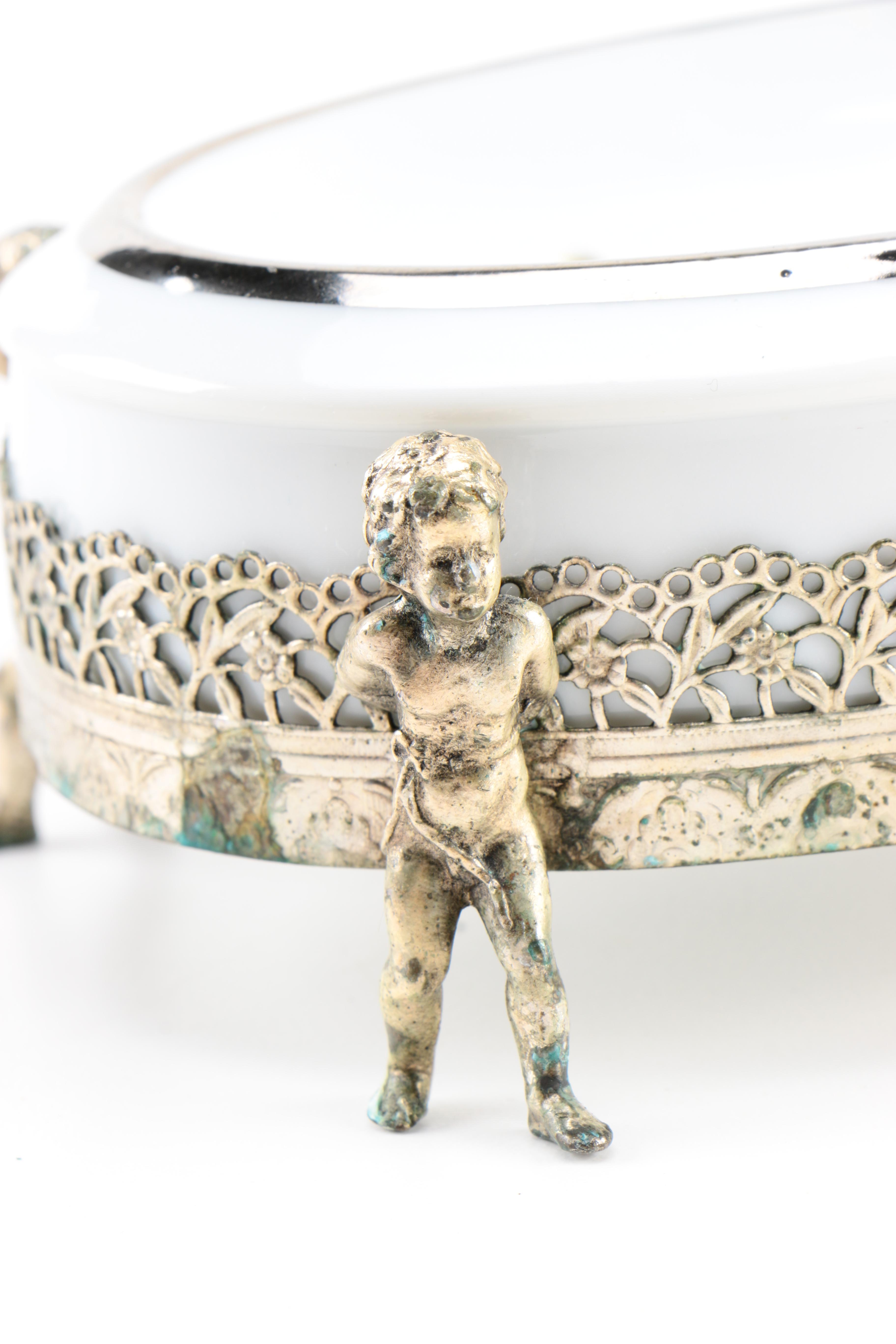 Collection of Vintage Silver Plated Vanity Decor