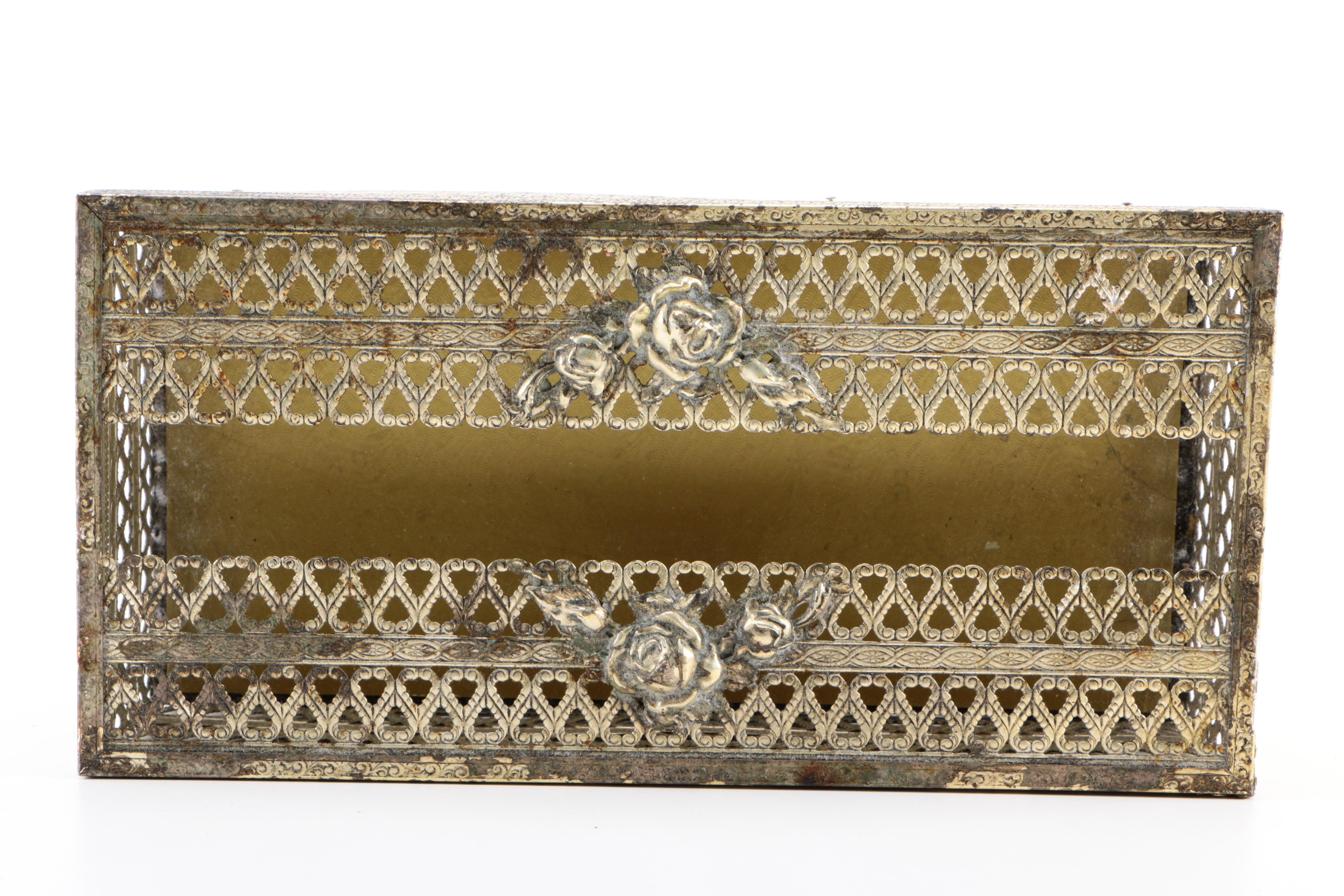 Collection of Vintage Silver Plated Vanity Decor